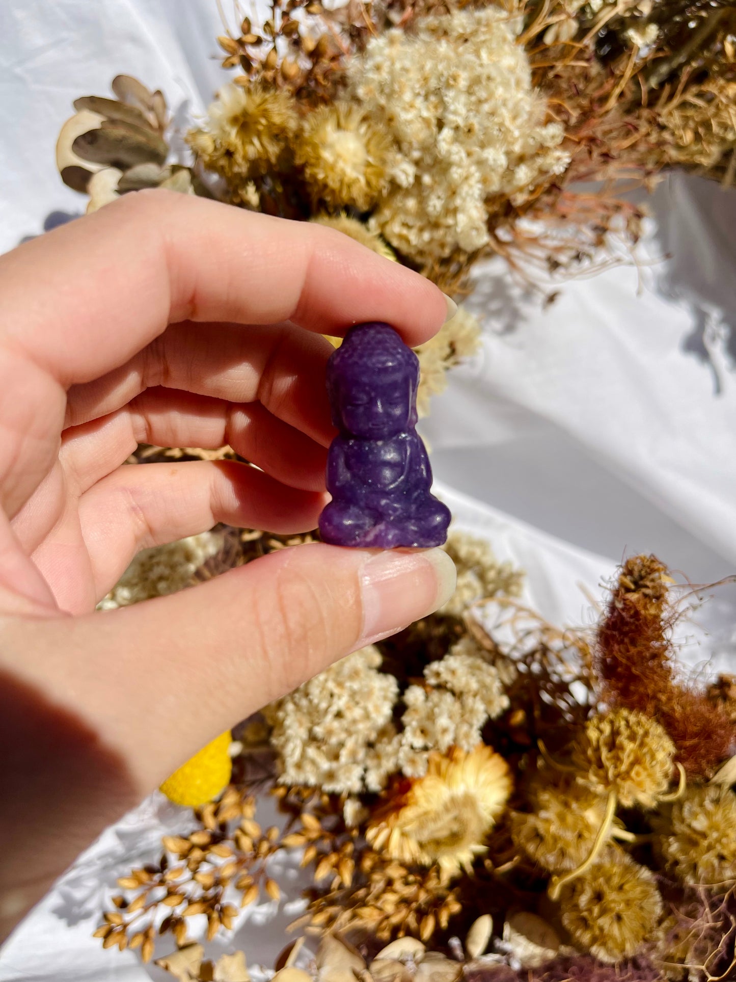 Lepidolite Mini Buddha