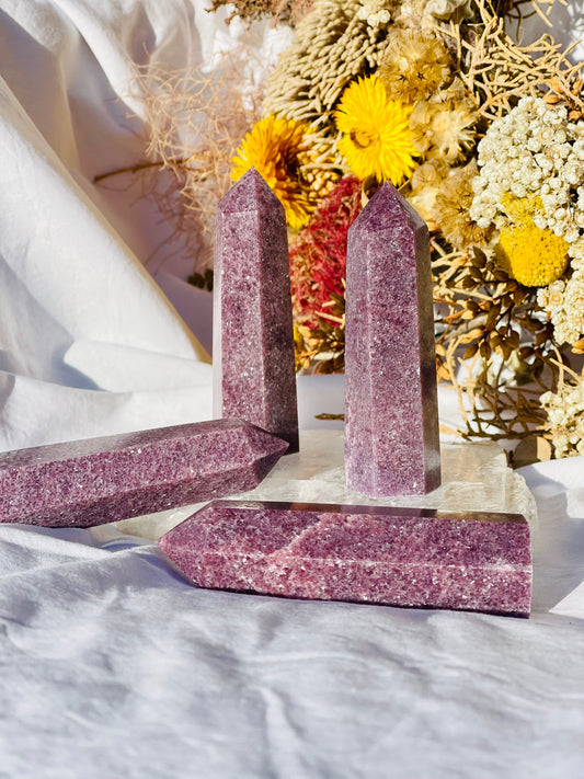 Lepidolite Point | Dark