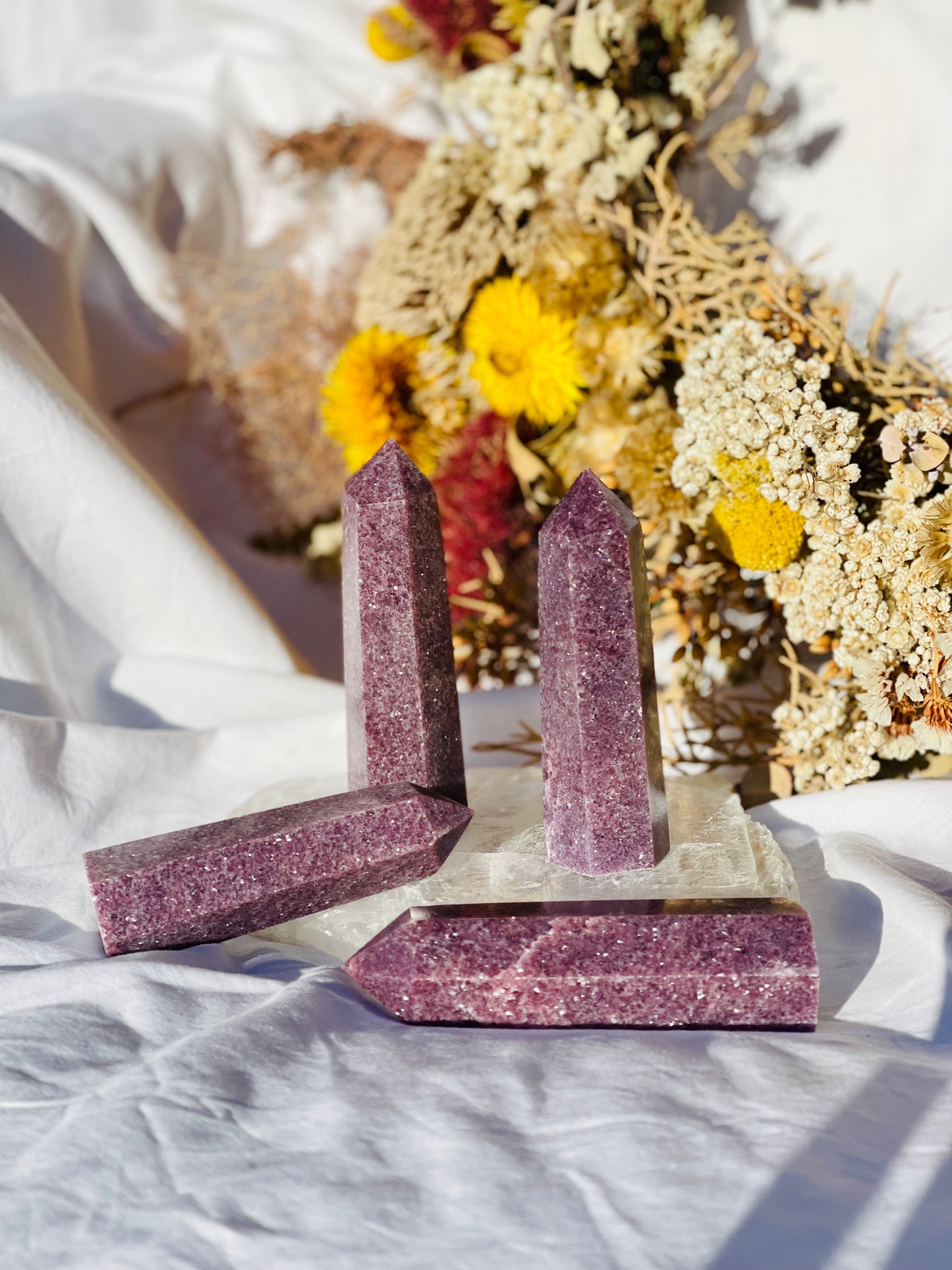 Lepidolite Point | Dark
