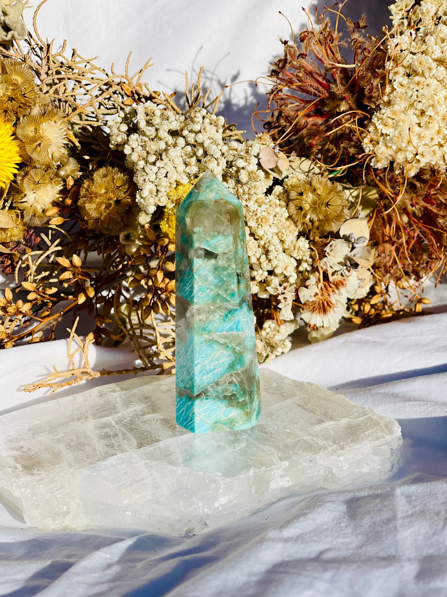 Amazonite | Smokey Quartz Point A