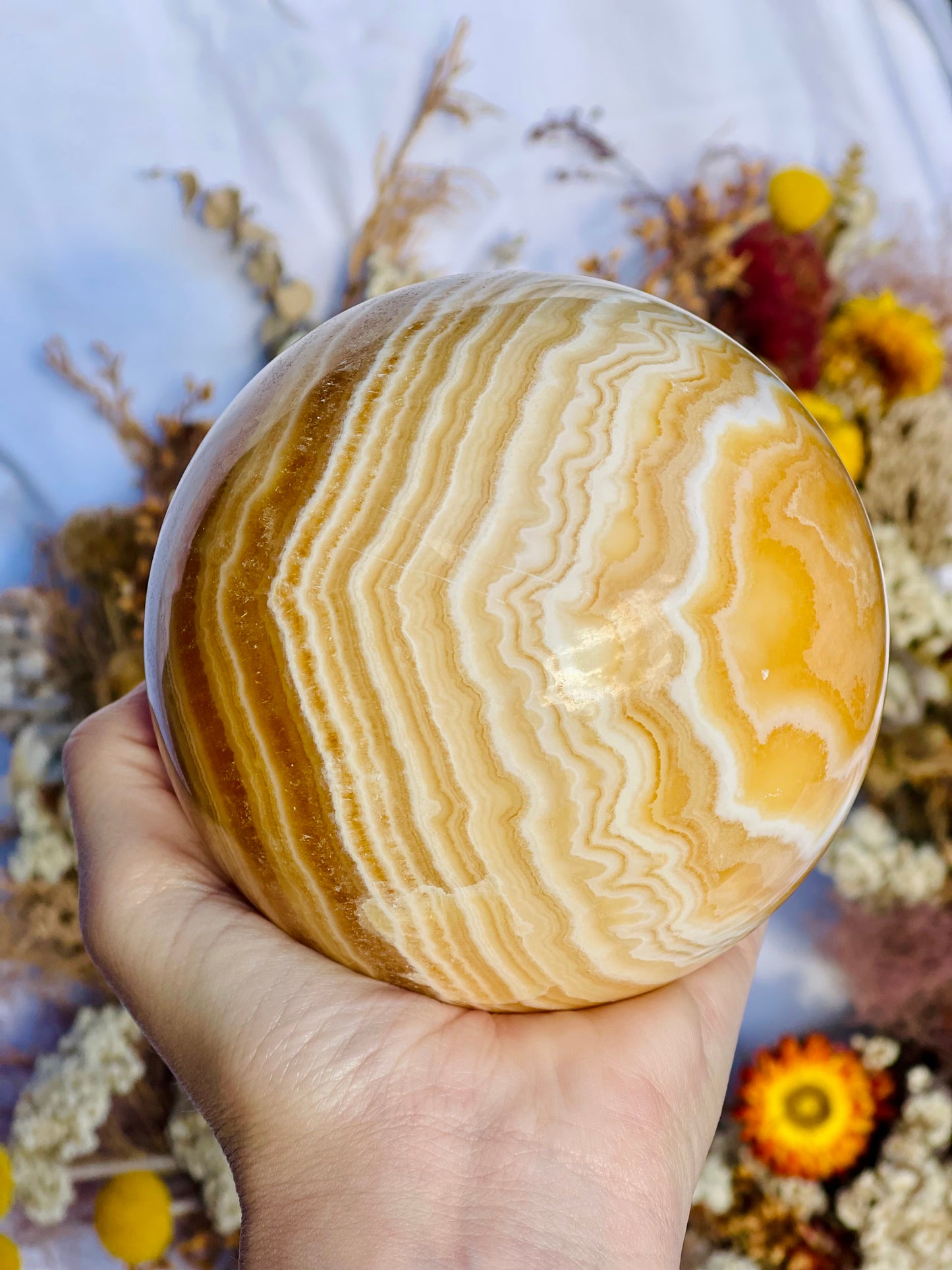 Yellow Calcite Sphere
