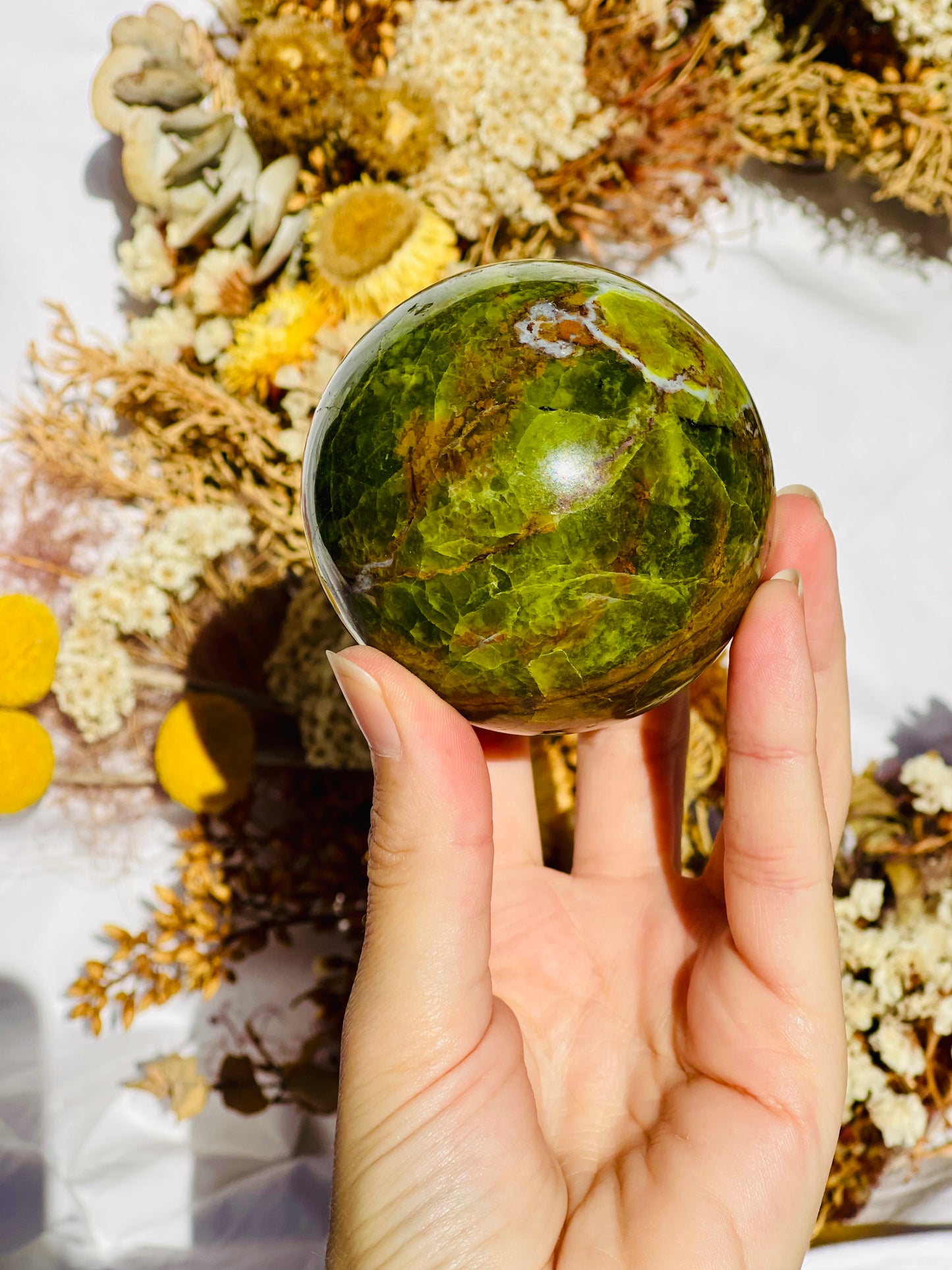 Green Opal Sphere