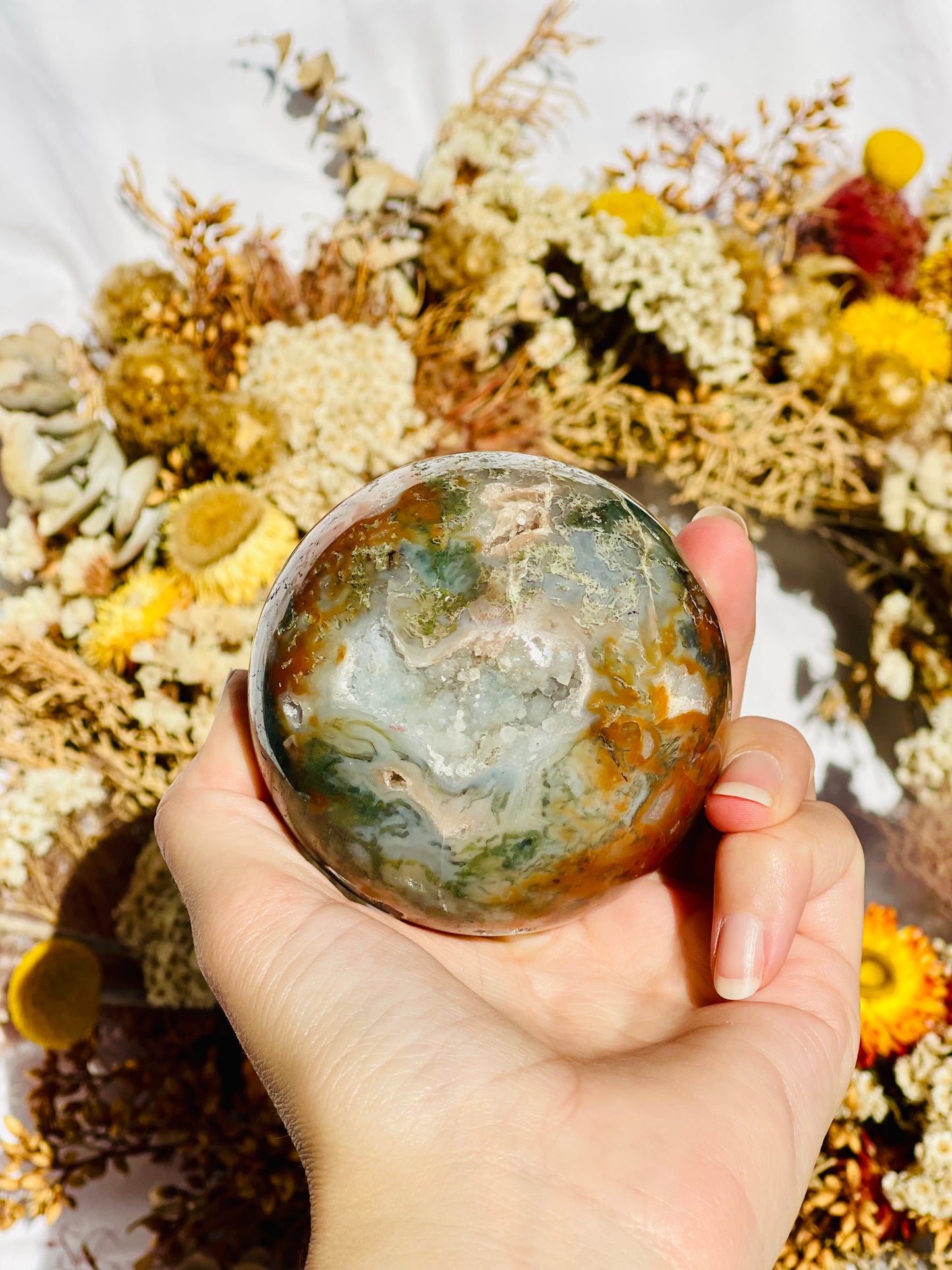 Red Moss Agate Sphere