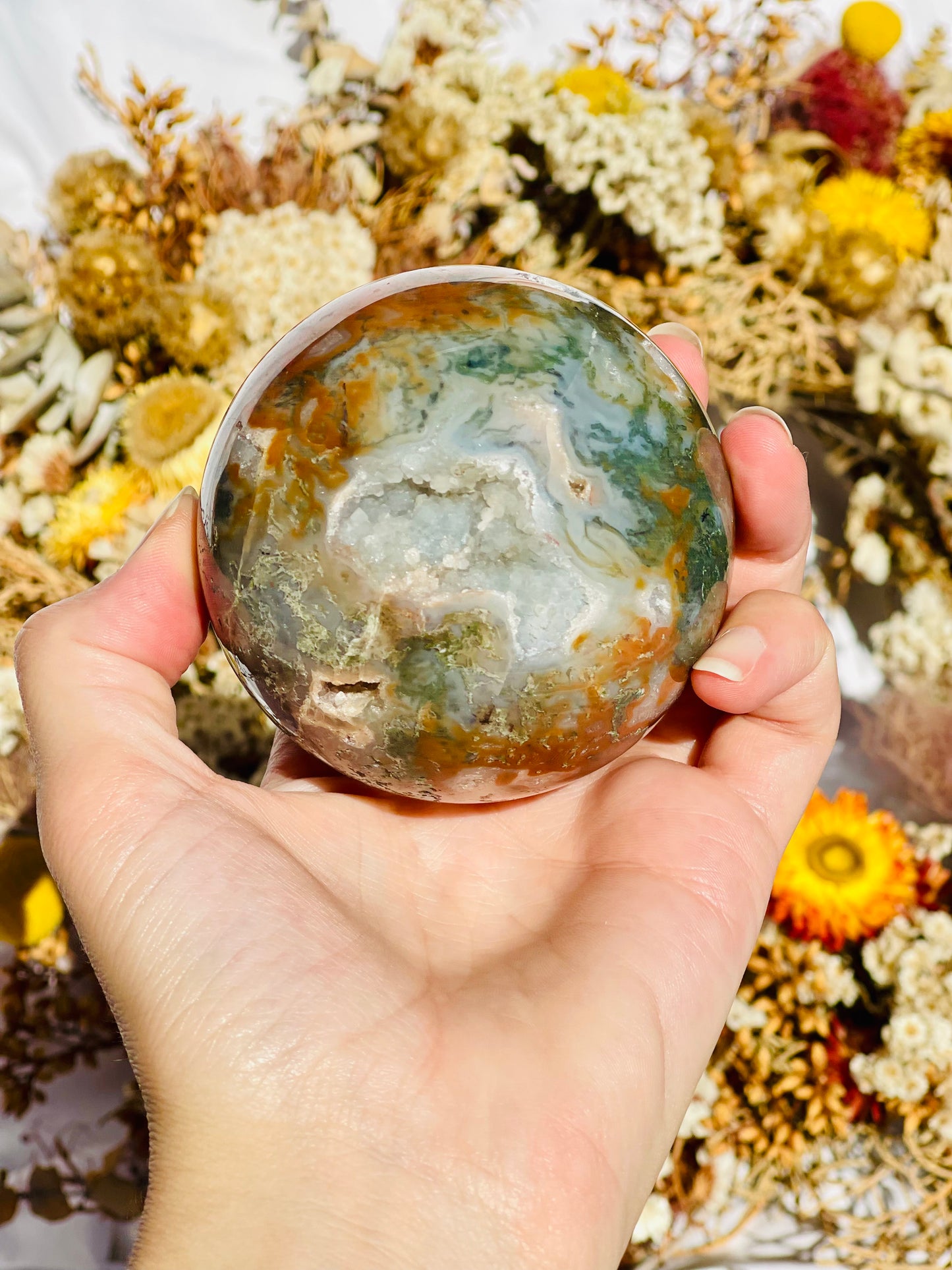 Red Moss Agate Sphere