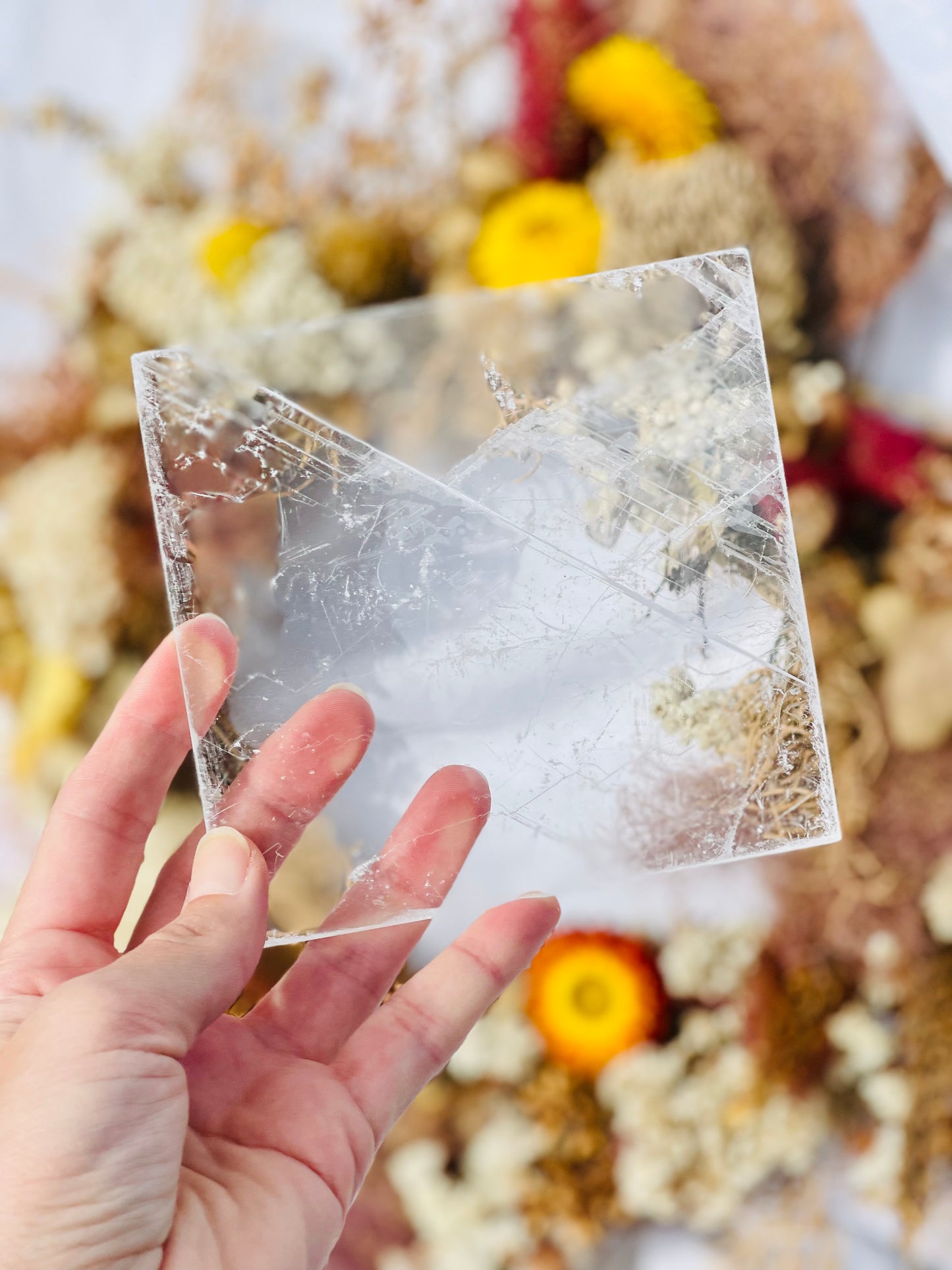 Selenite Square Plate