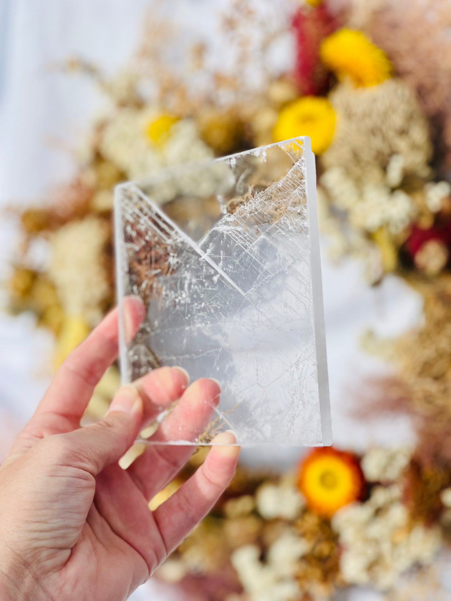 Selenite Square Plate