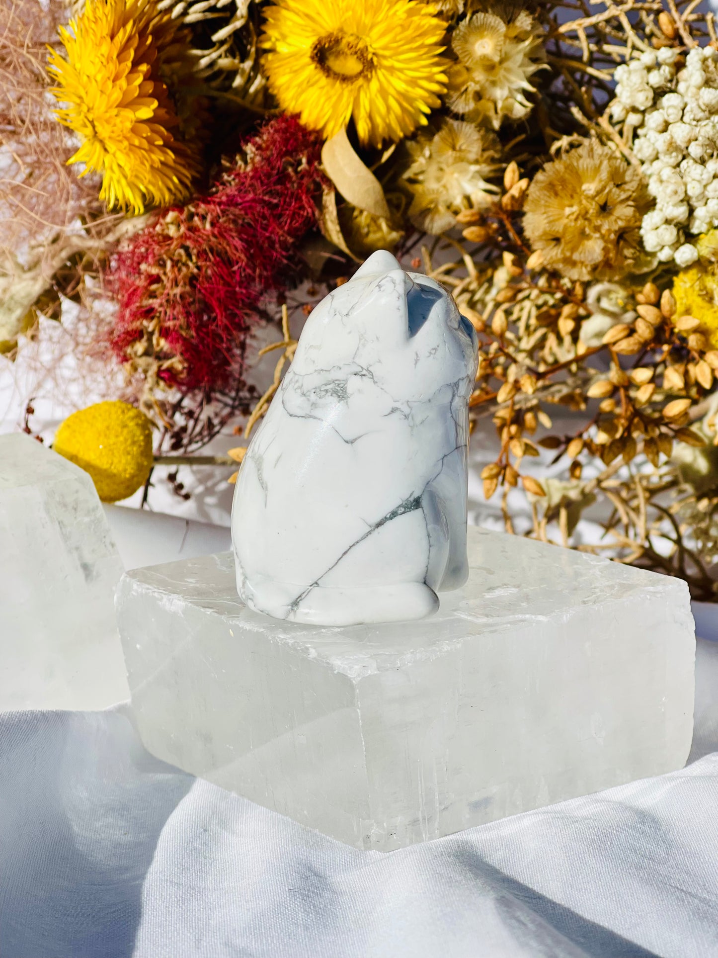 Howlite Chunky Cat #2