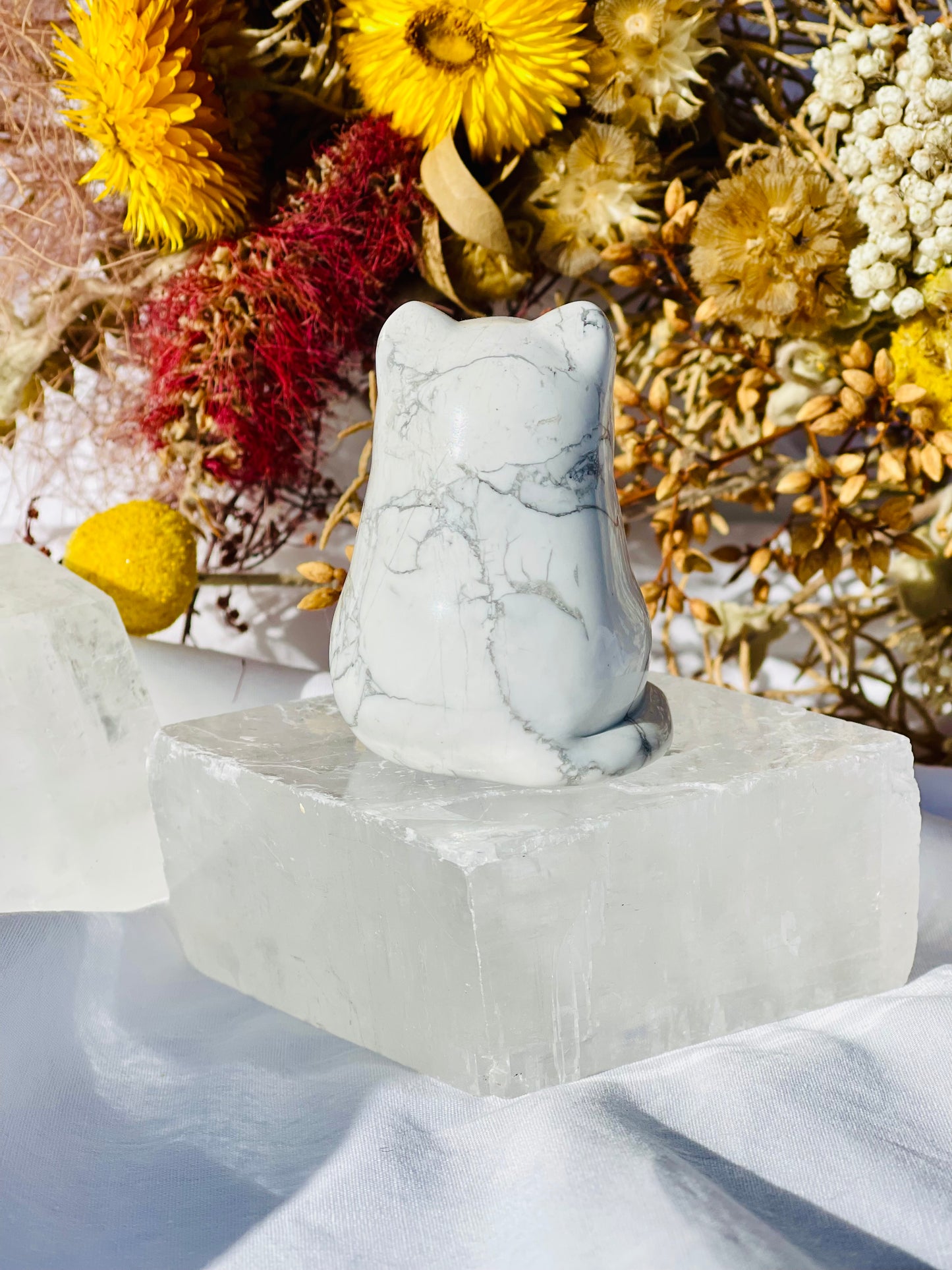 Howlite Chunky Cat #2