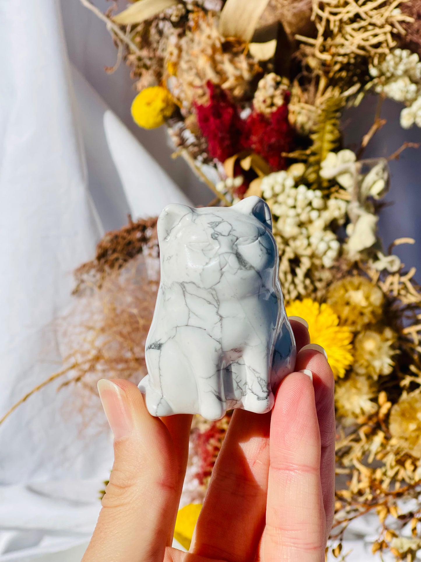 Howlite Chunky Cat #2