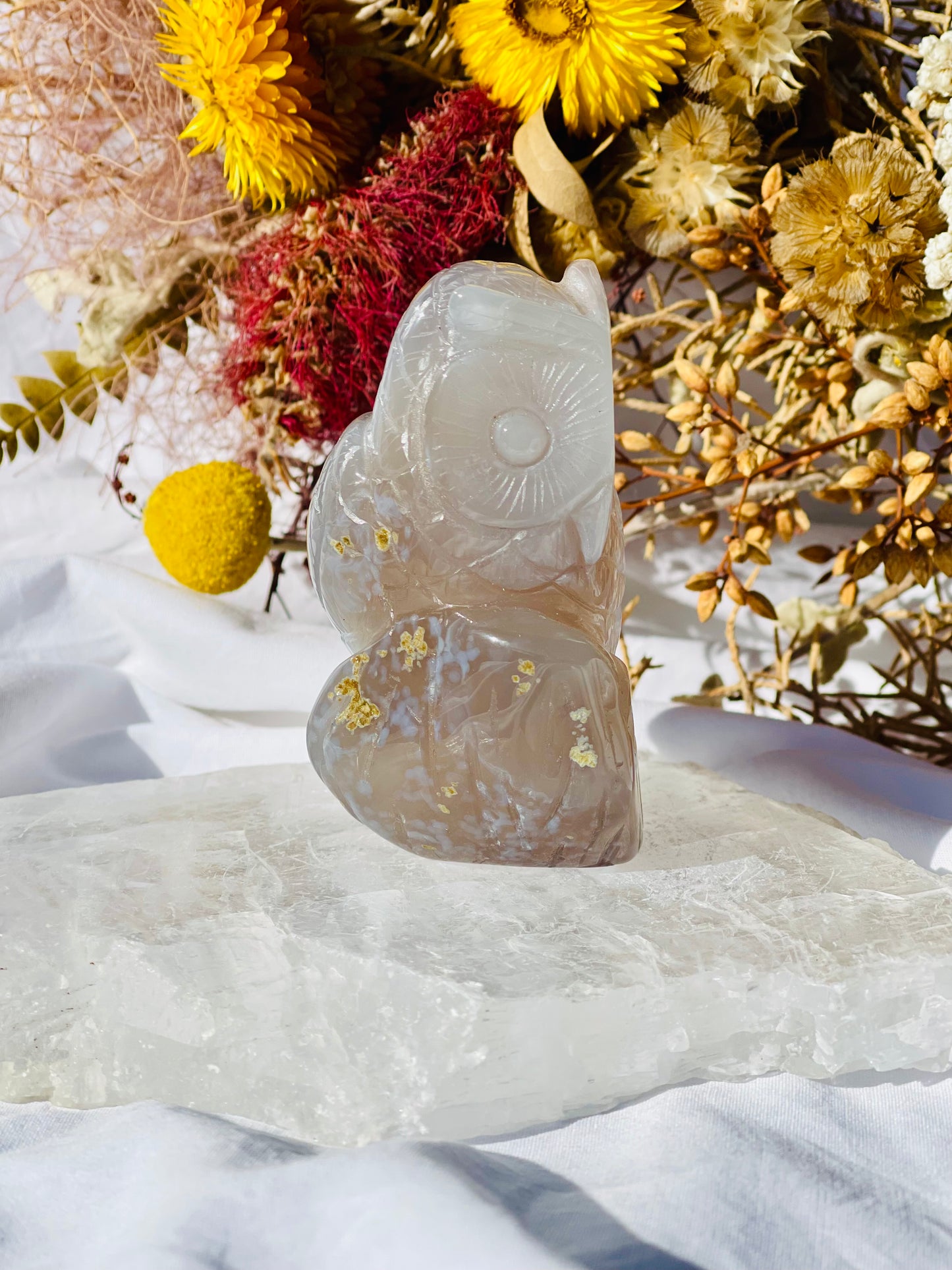 Druzy Agate Owl