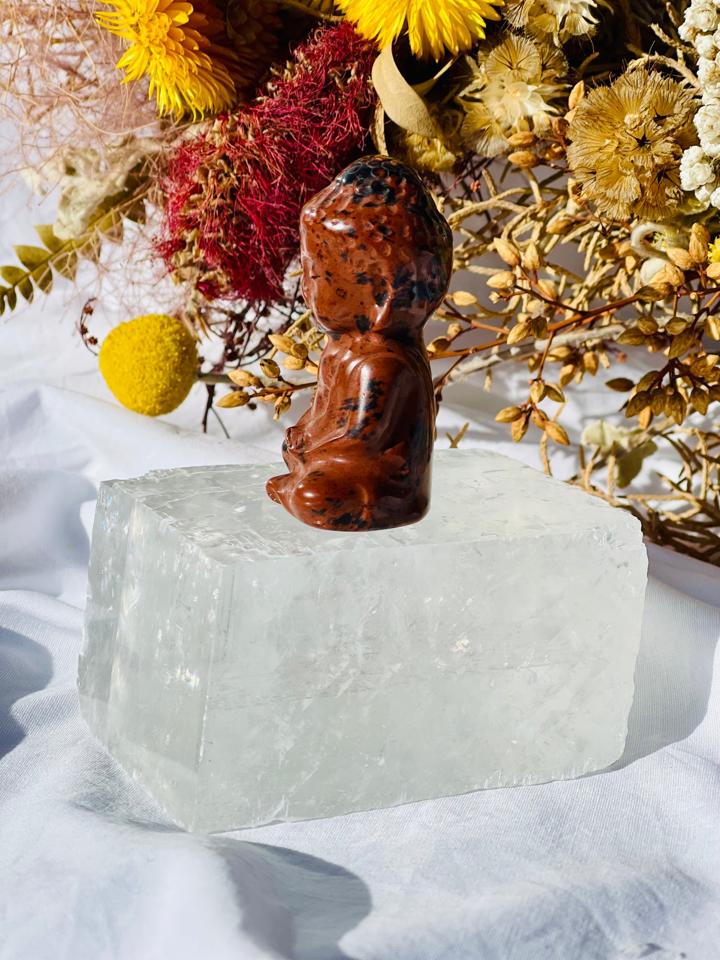 Mahogany Obsidian Buddha