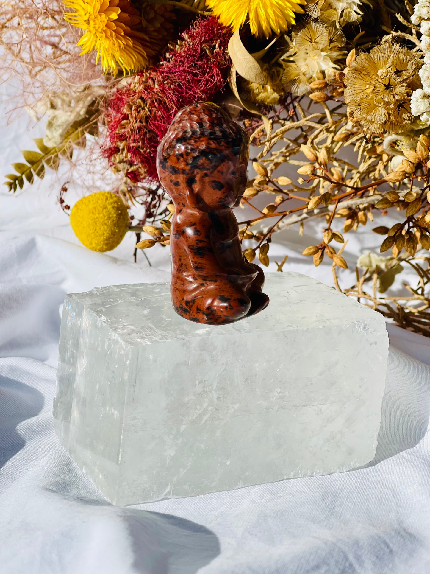 Mahogany Obsidian Buddha