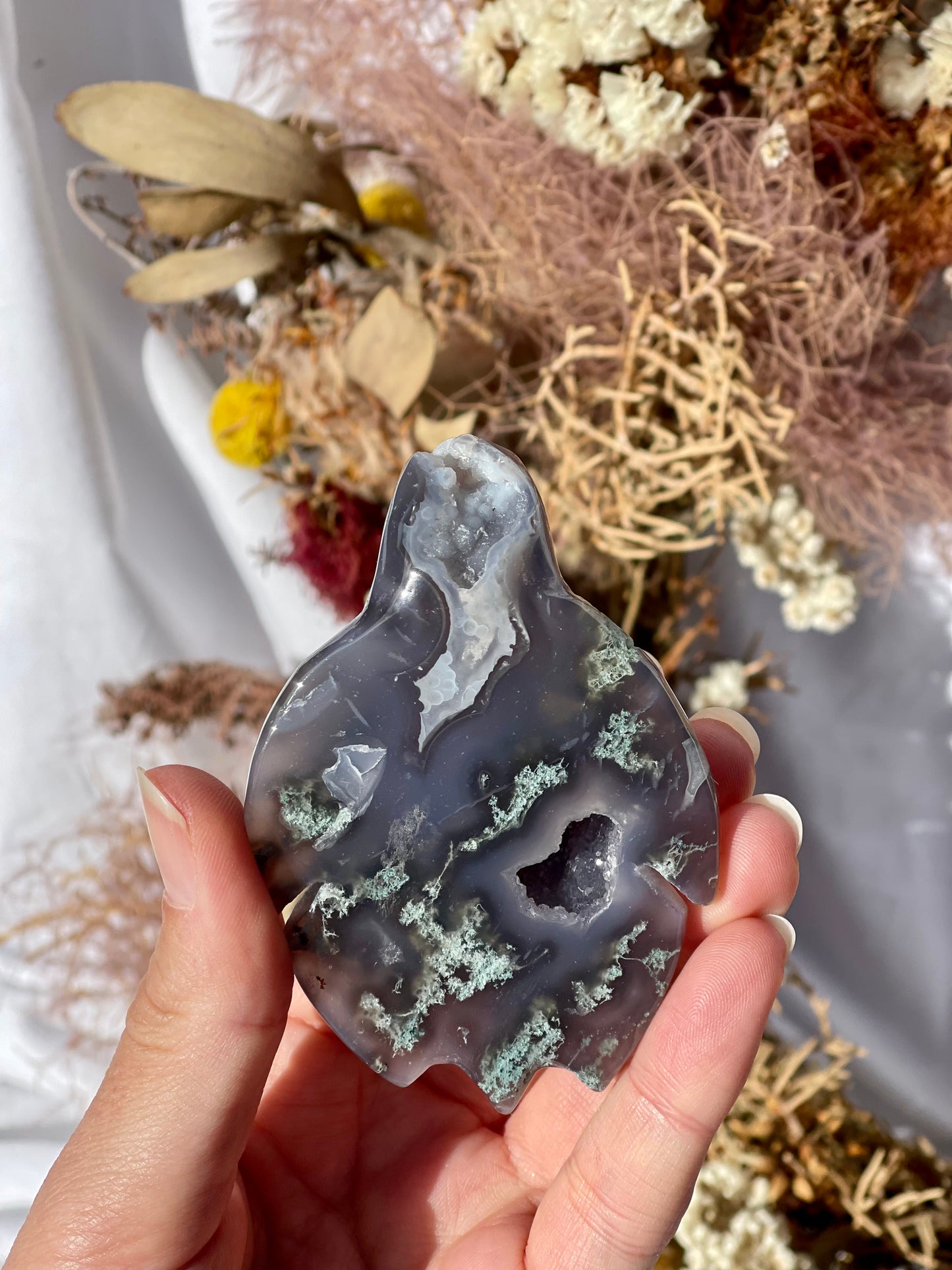 Green Moss Agate Sea Turtle