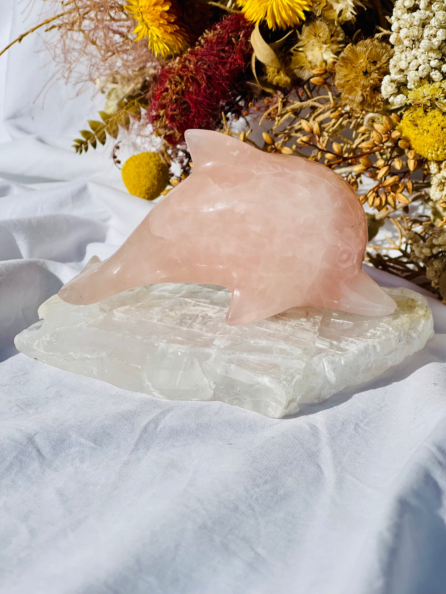 Rose Quartz Dolphin