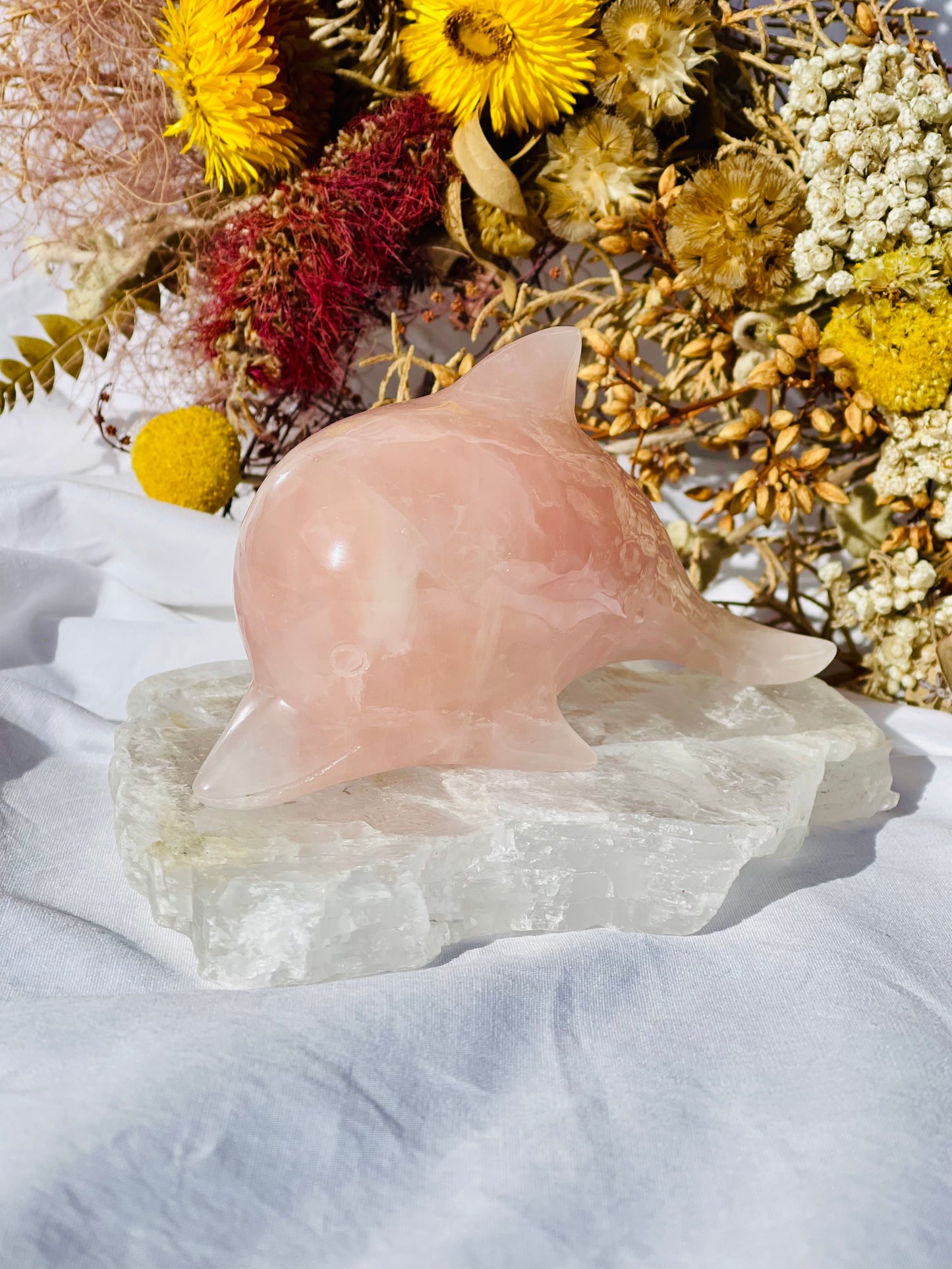 Rose Quartz Dolphin