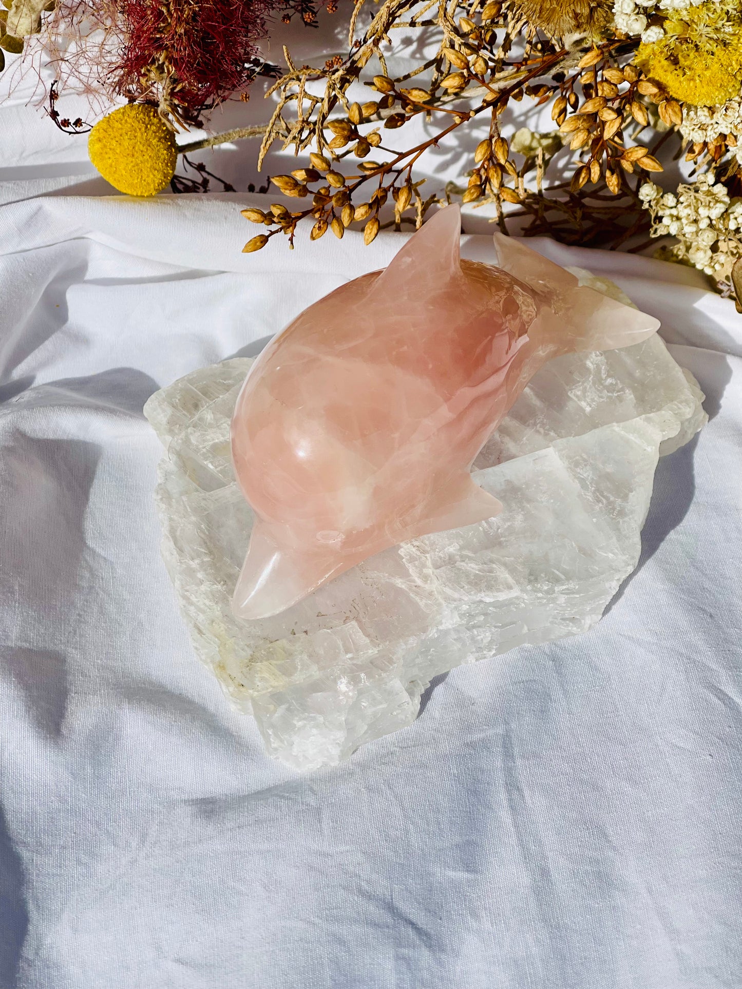 Rose Quartz Dolphin
