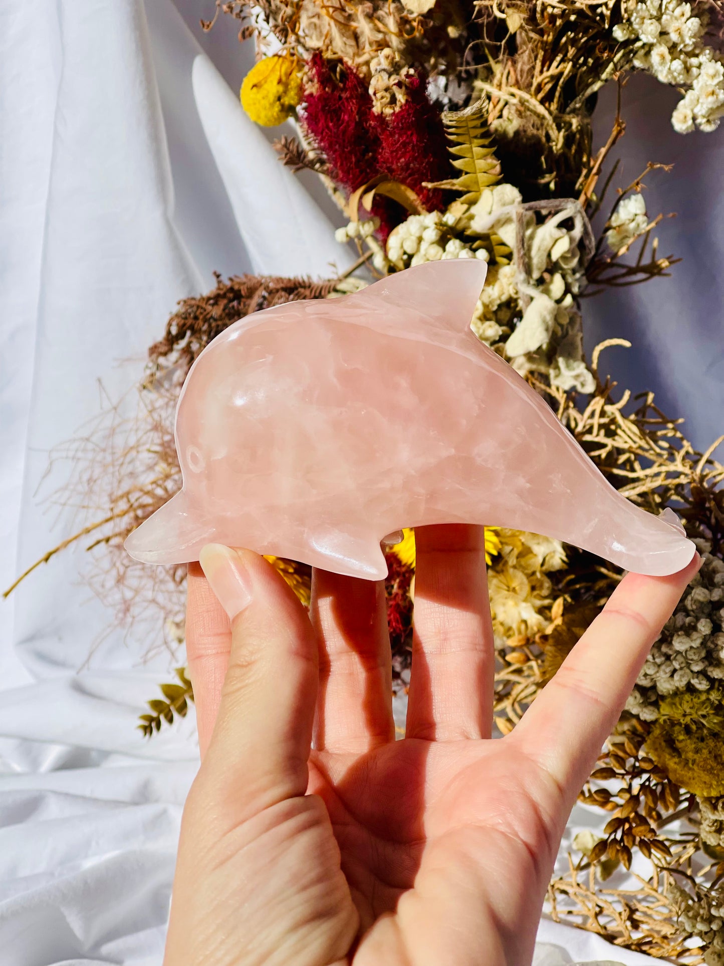Rose Quartz Dolphin