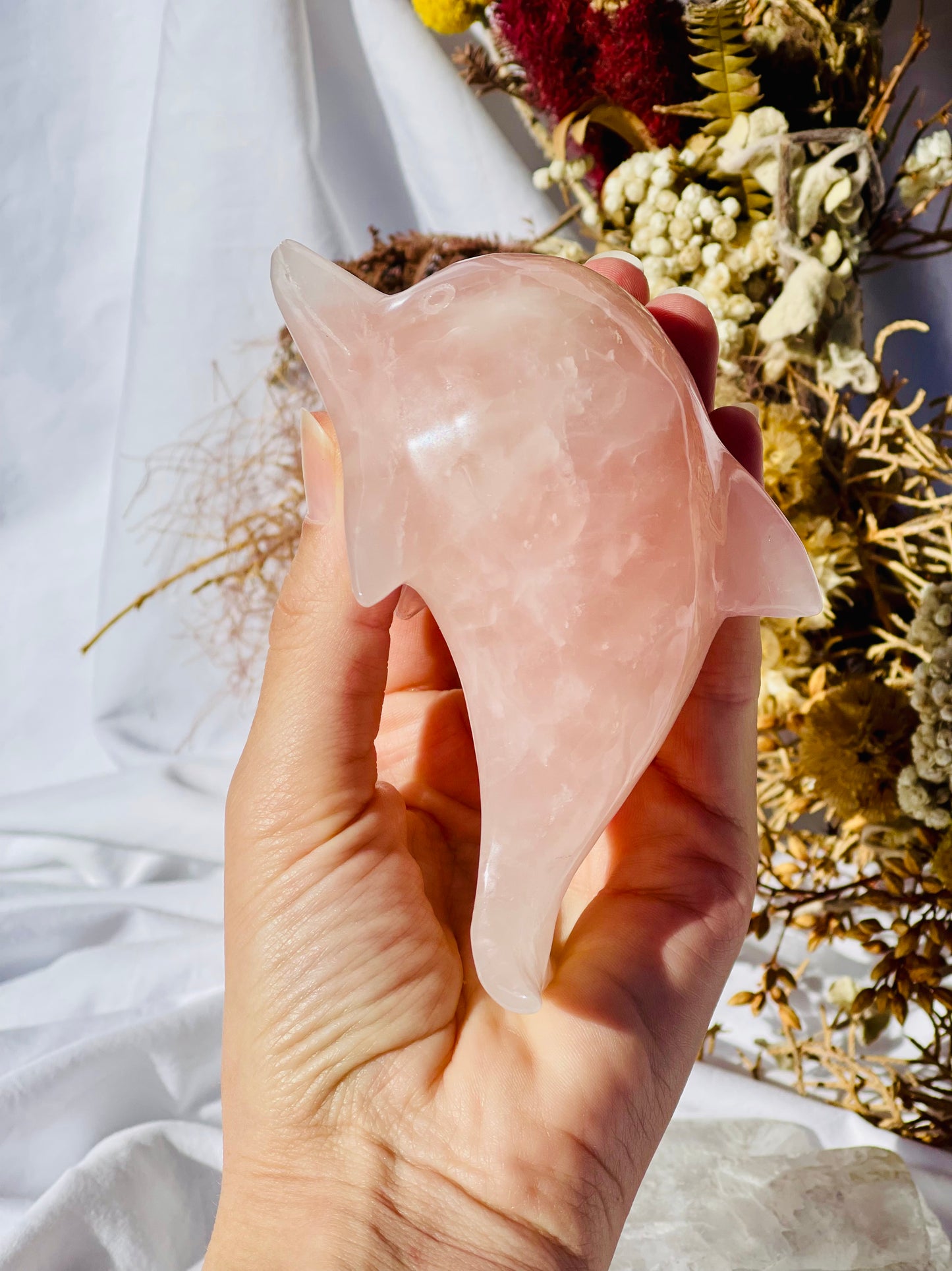Rose Quartz Dolphin