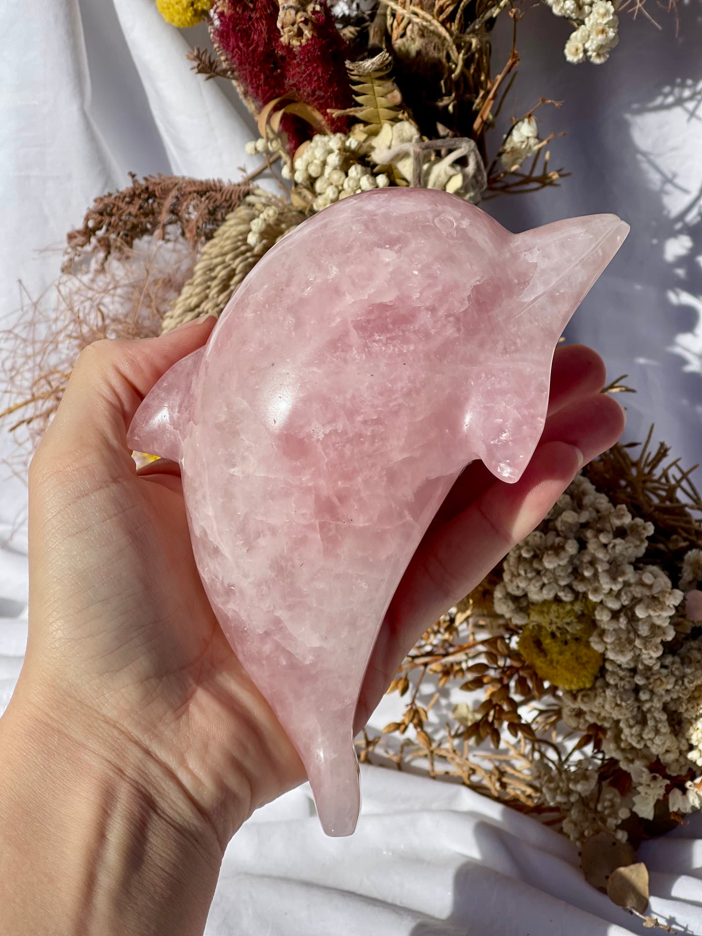 Rose Quartz Dolphin