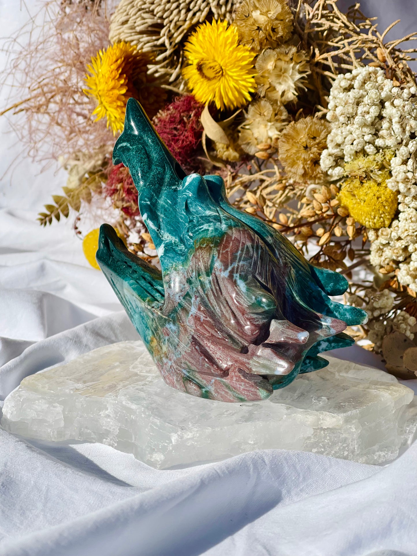 Ocean Jasper Wolf Head