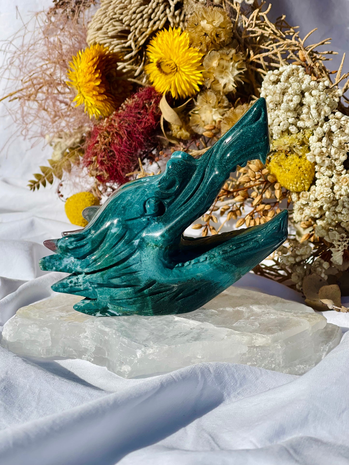 Ocean Jasper Wolf Head