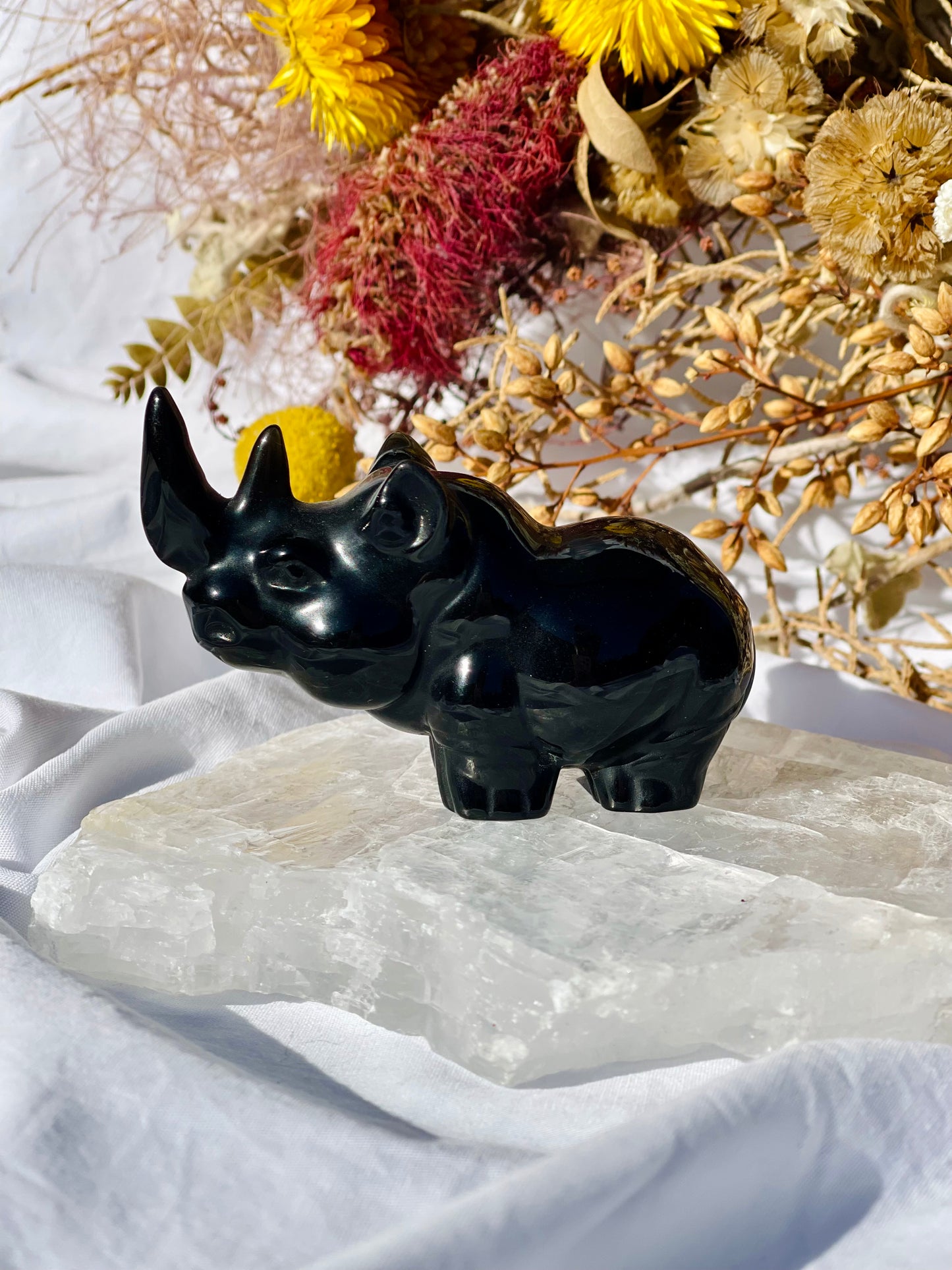 Black Obsidian Rhino