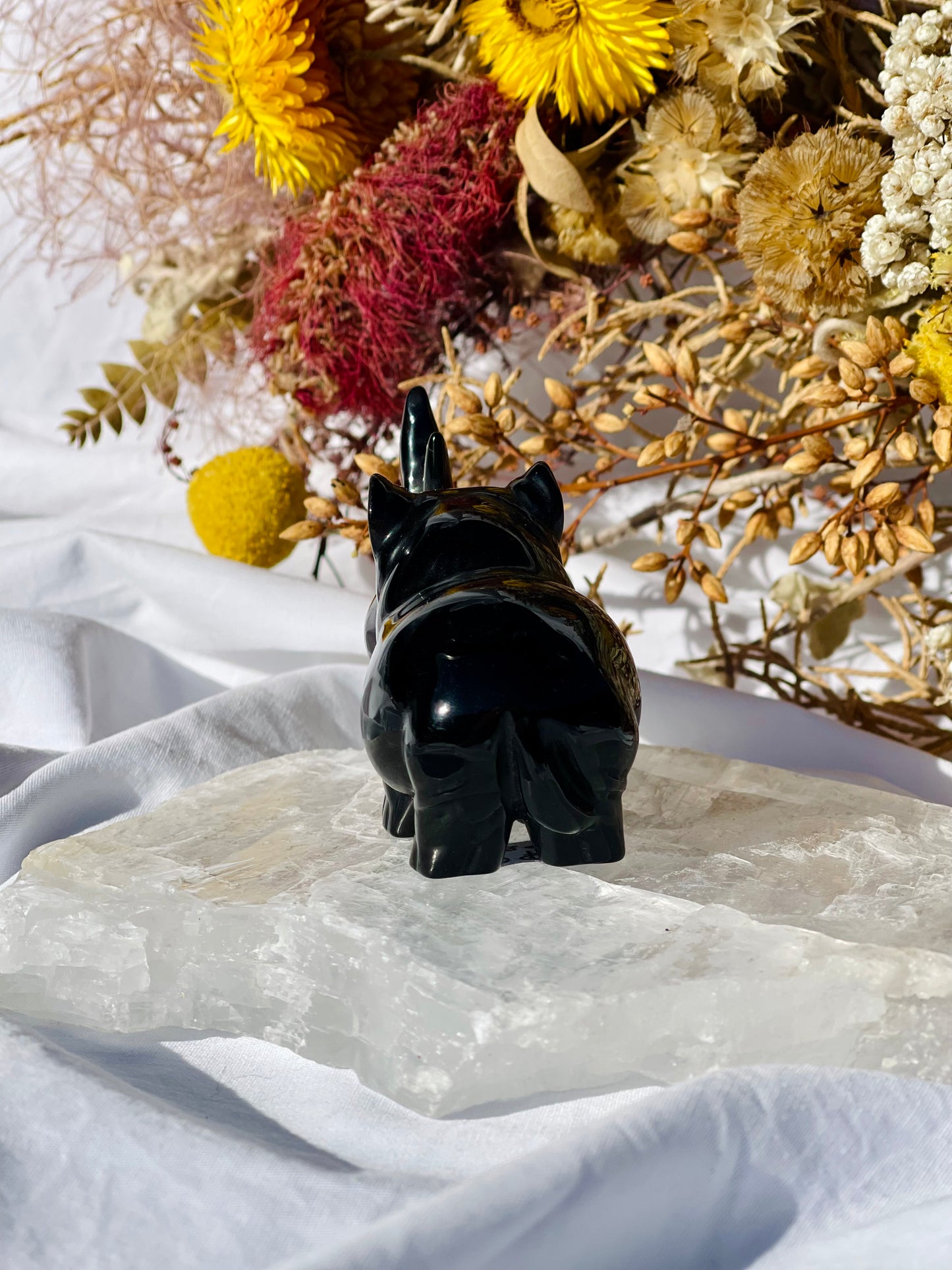 Black Obsidian Rhino
