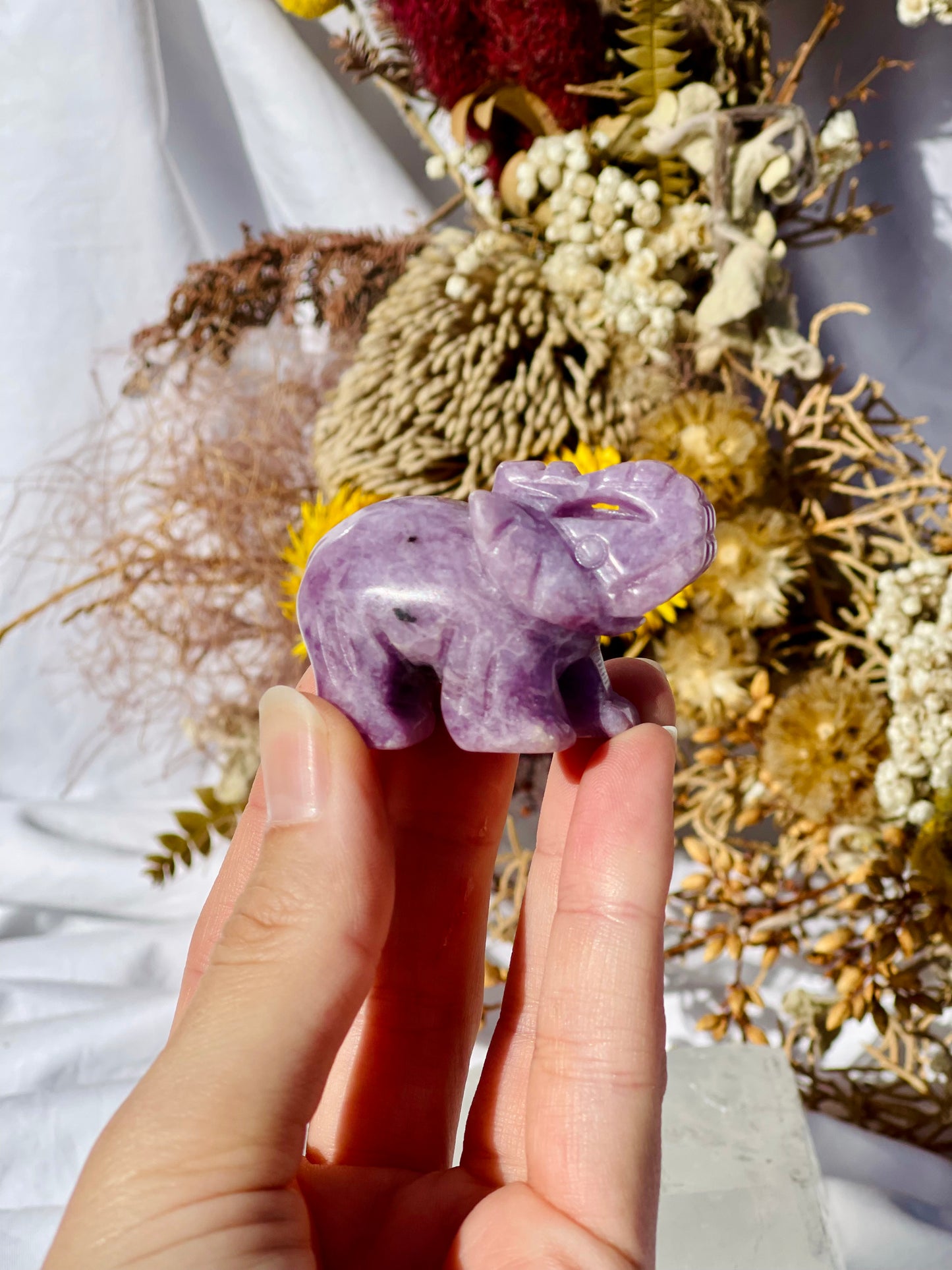 Lepidolite Elephant