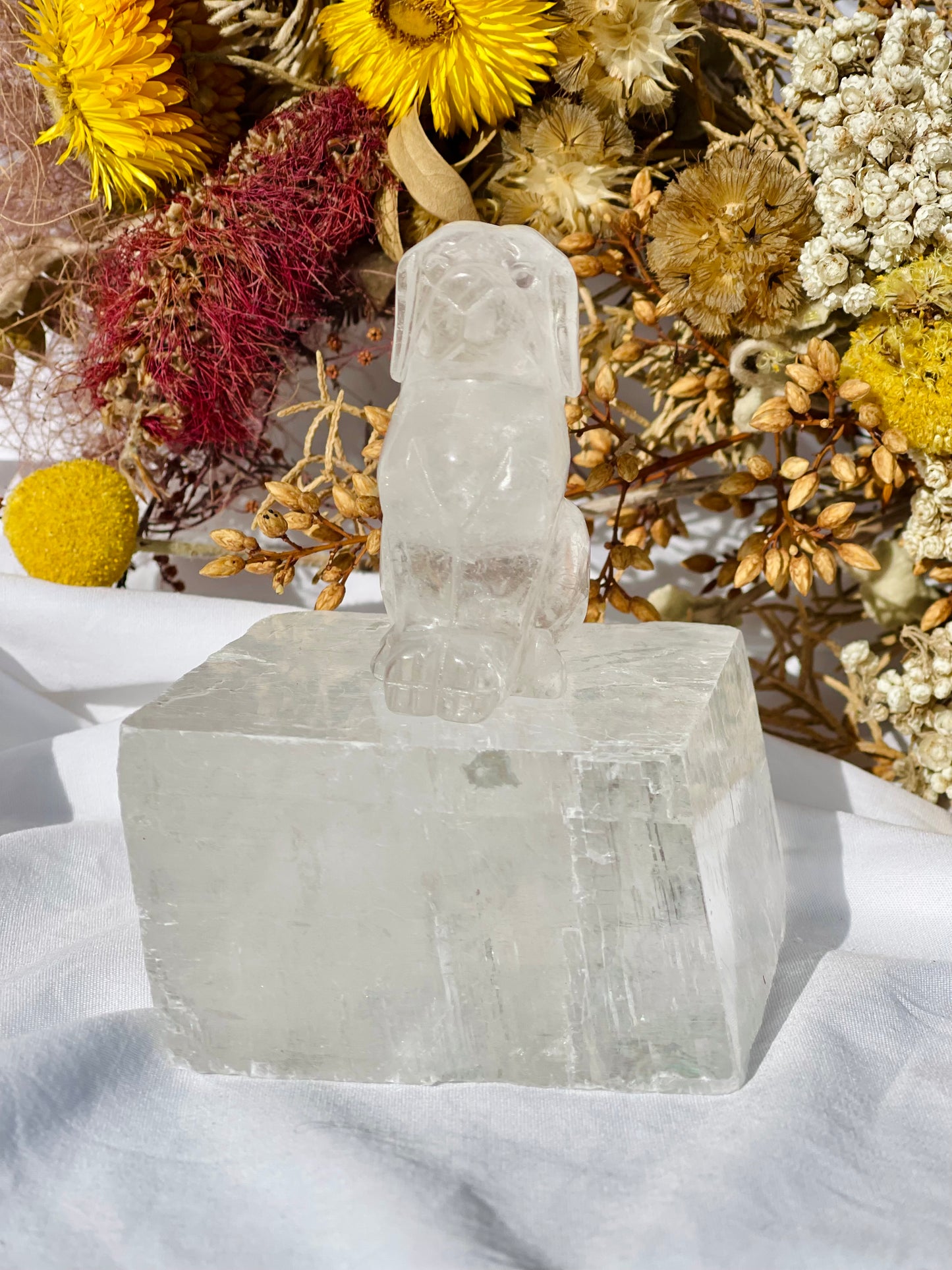 Clear Quartz Dog