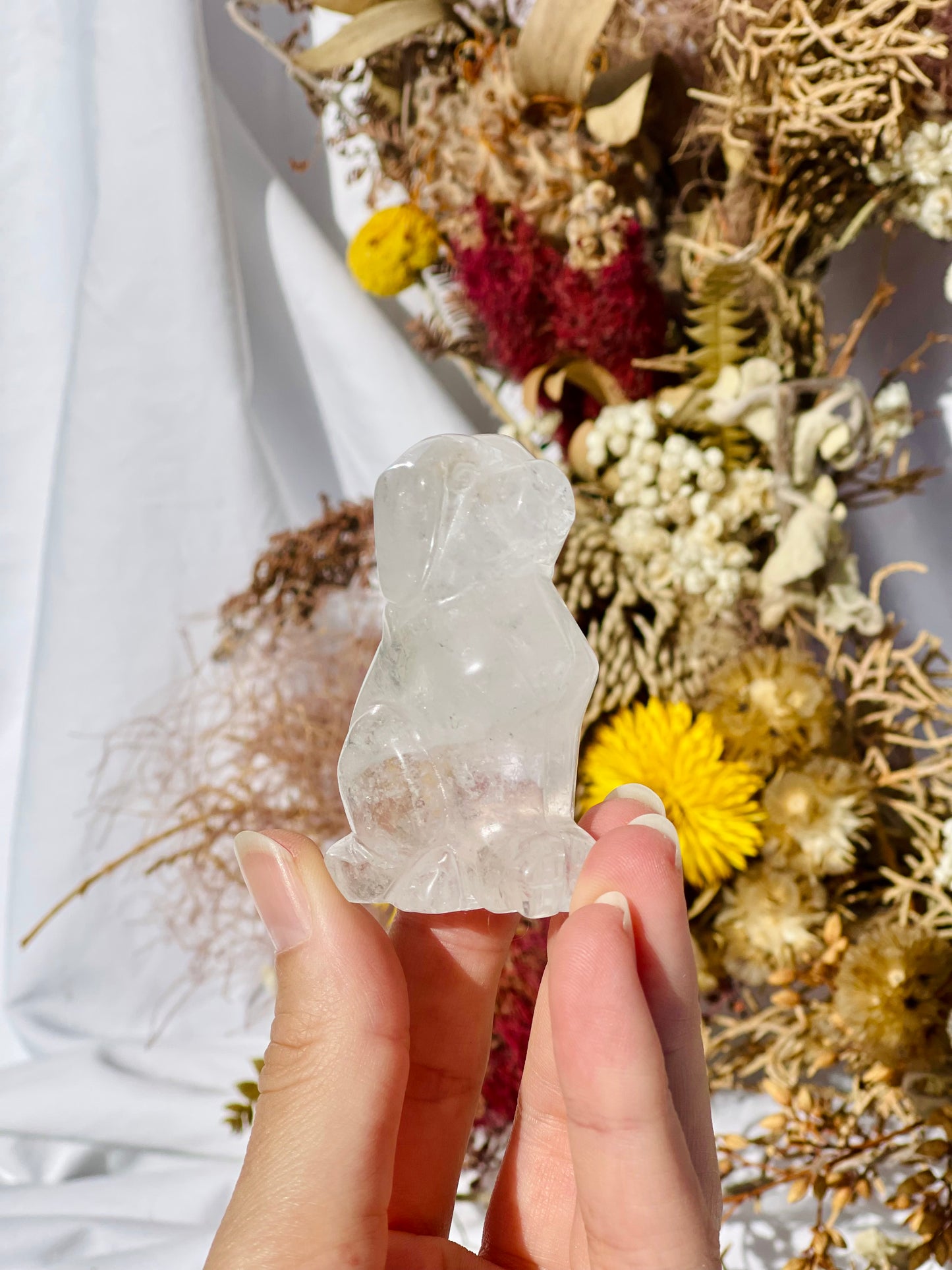 Clear Quartz Dog