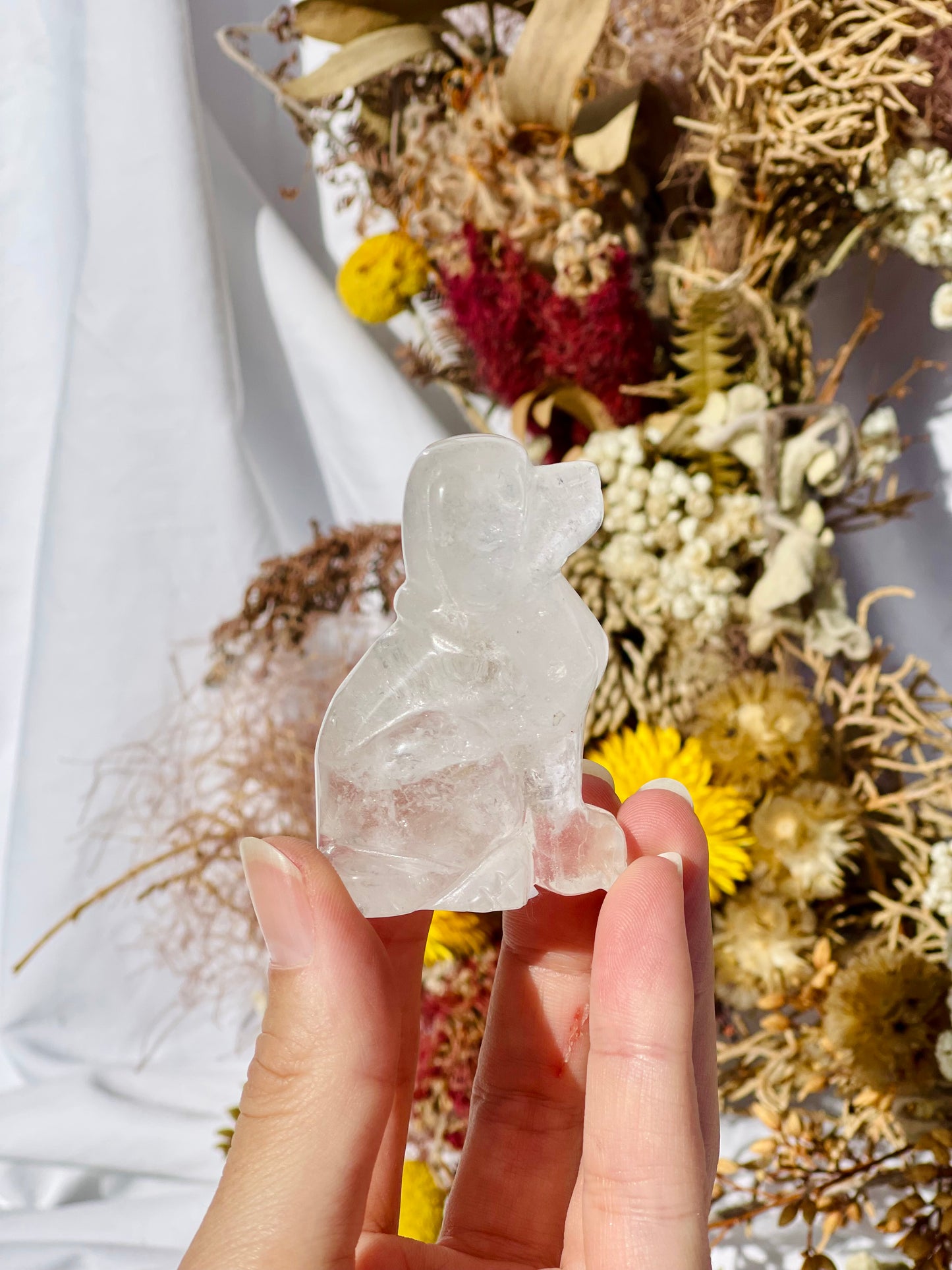 Clear Quartz Dog