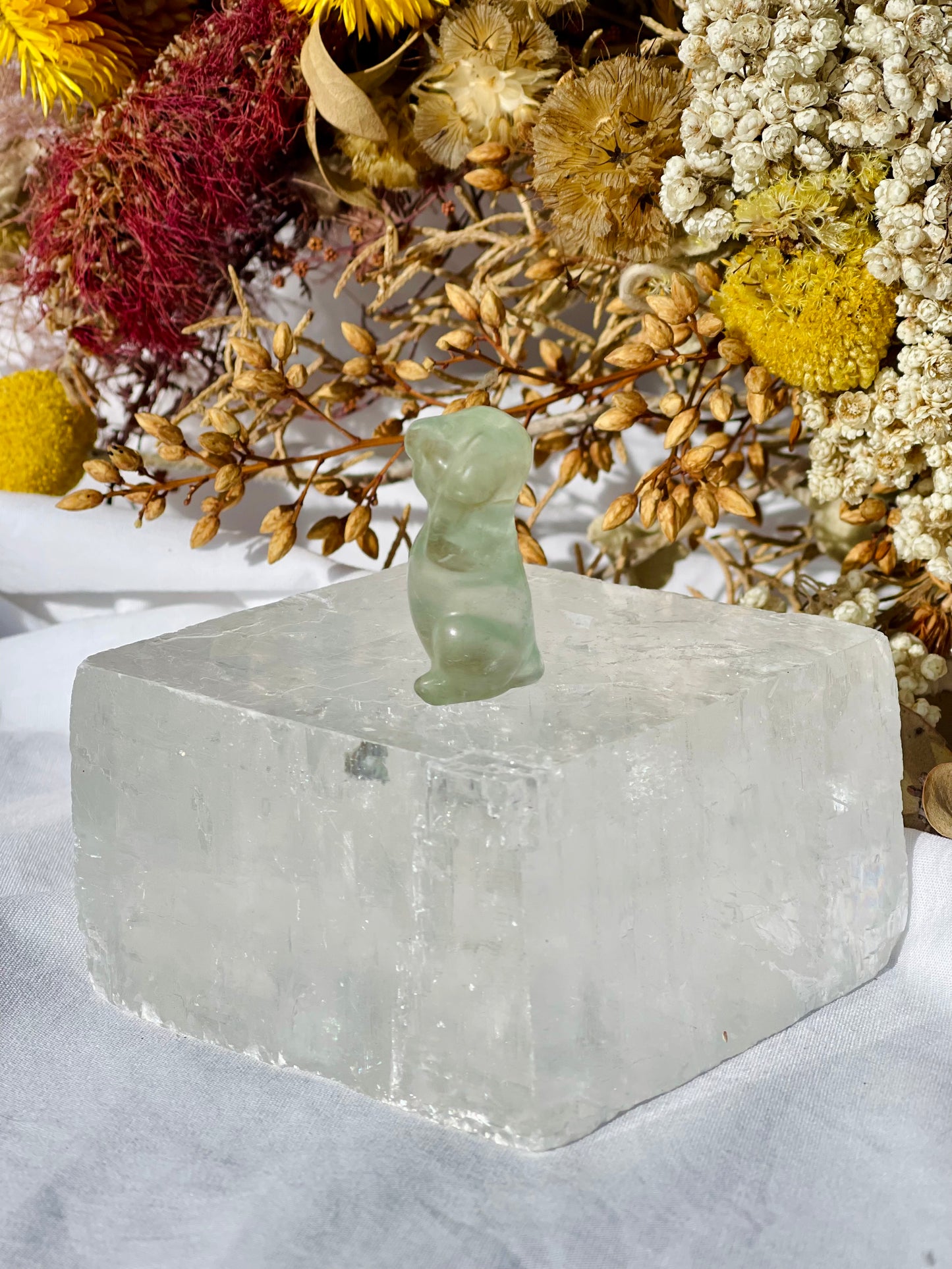 Green Fluorite Dog