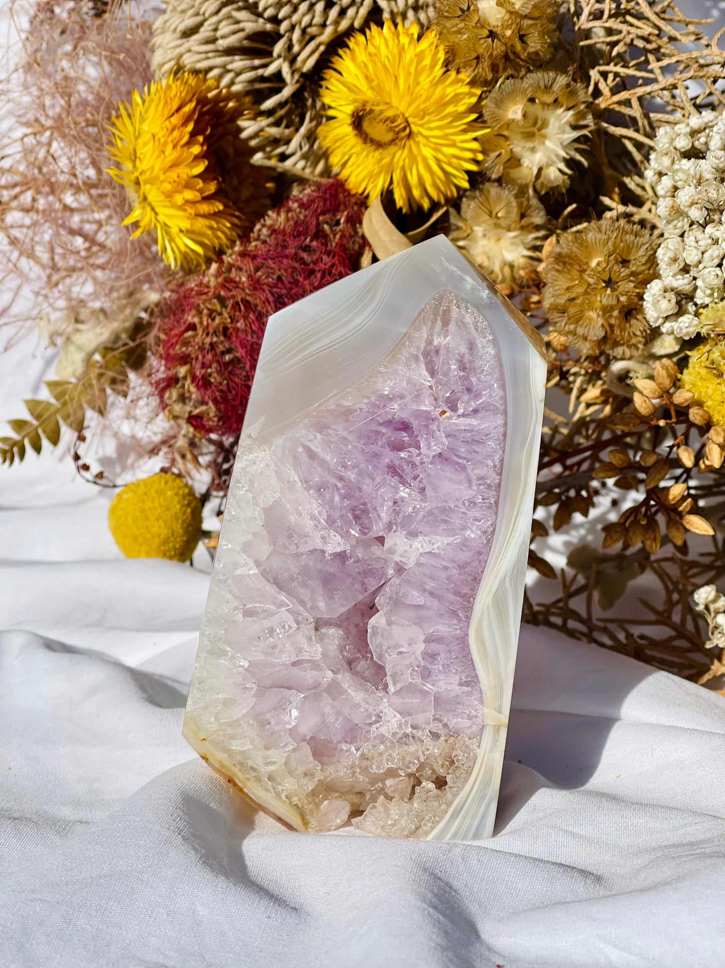 Amethyst & Agate Druzy Freeform