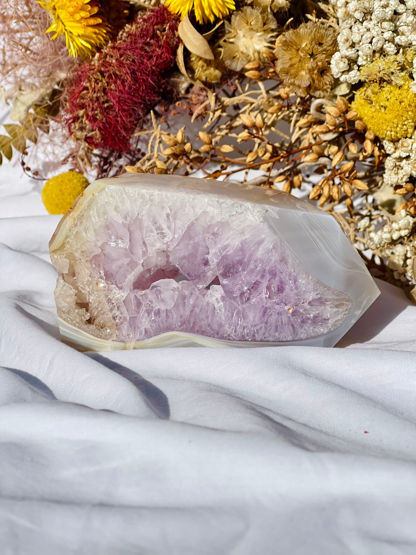 Amethyst & Agate Druzy Freeform