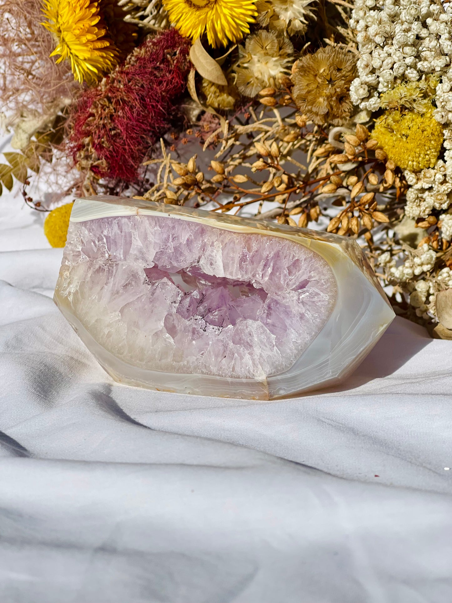 Amethyst & Agate Druzy Freeform
