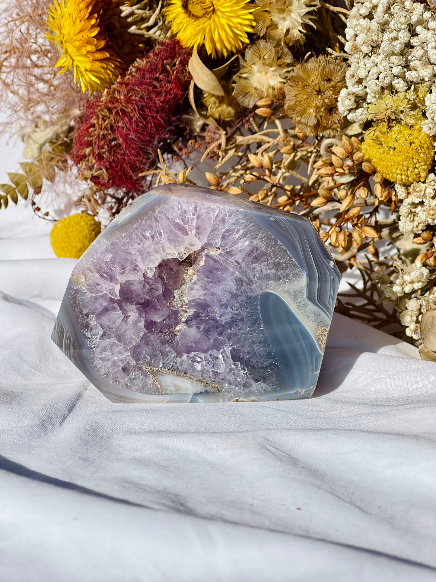 Amethyst & Agate Druzy Freeform