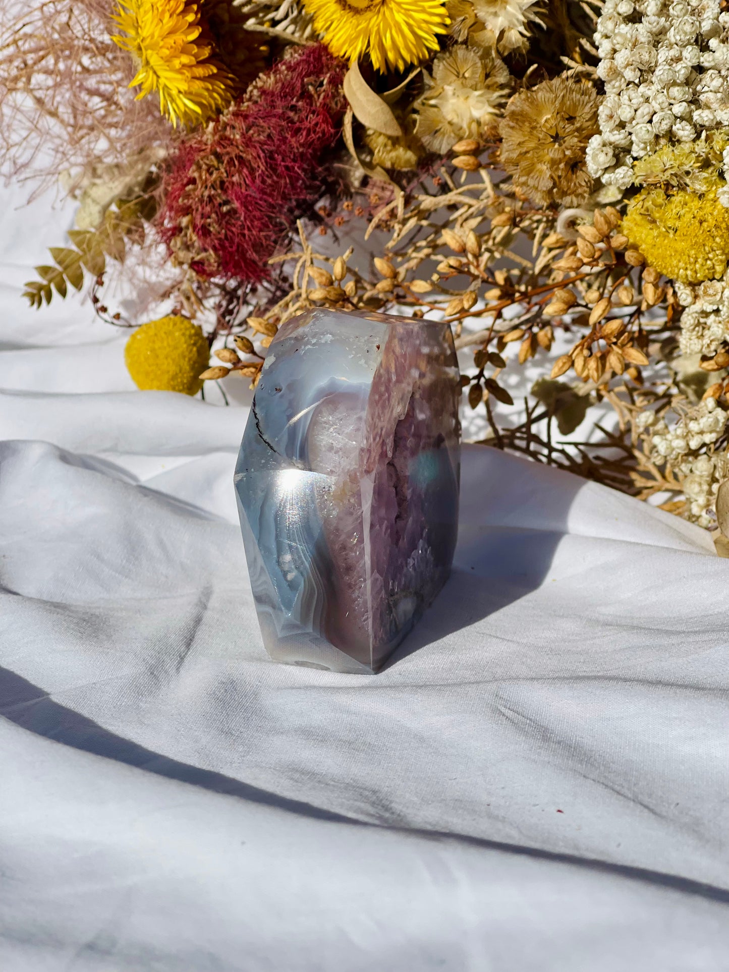Amethyst & Agate Druzy Freeform