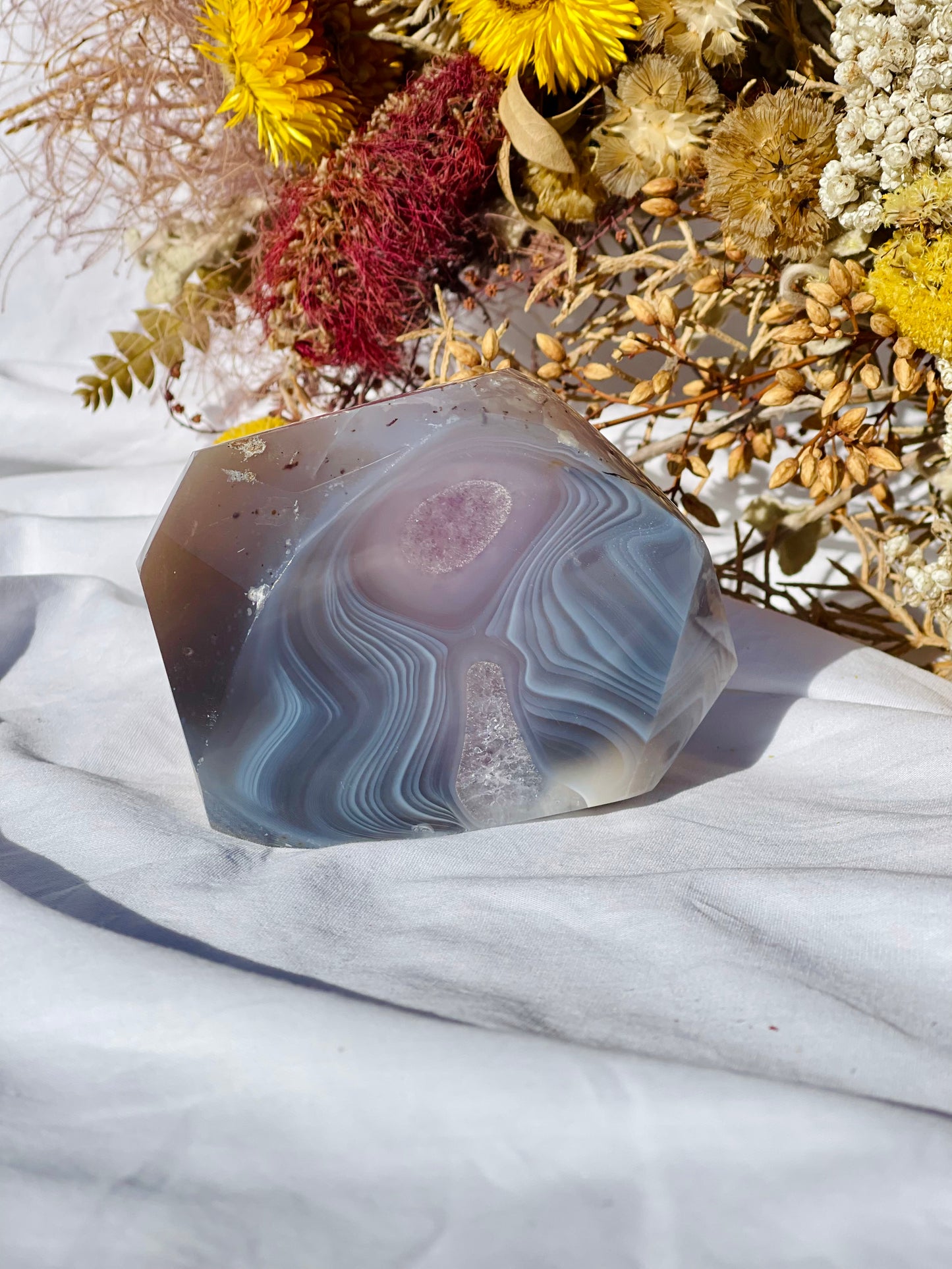 Amethyst & Agate Druzy Freeform