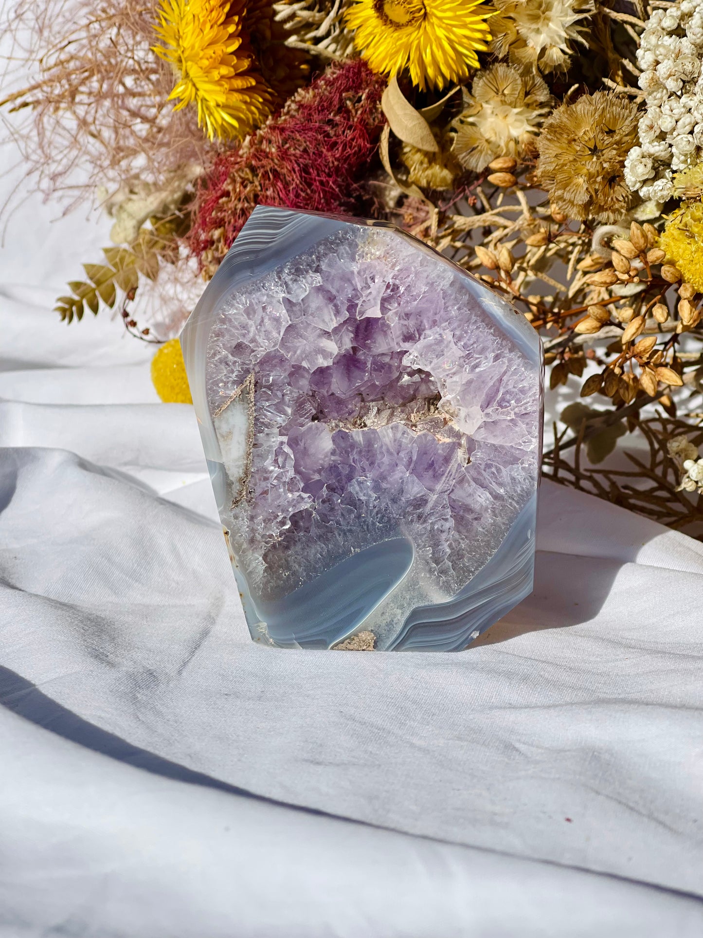 Amethyst & Agate Druzy Freeform