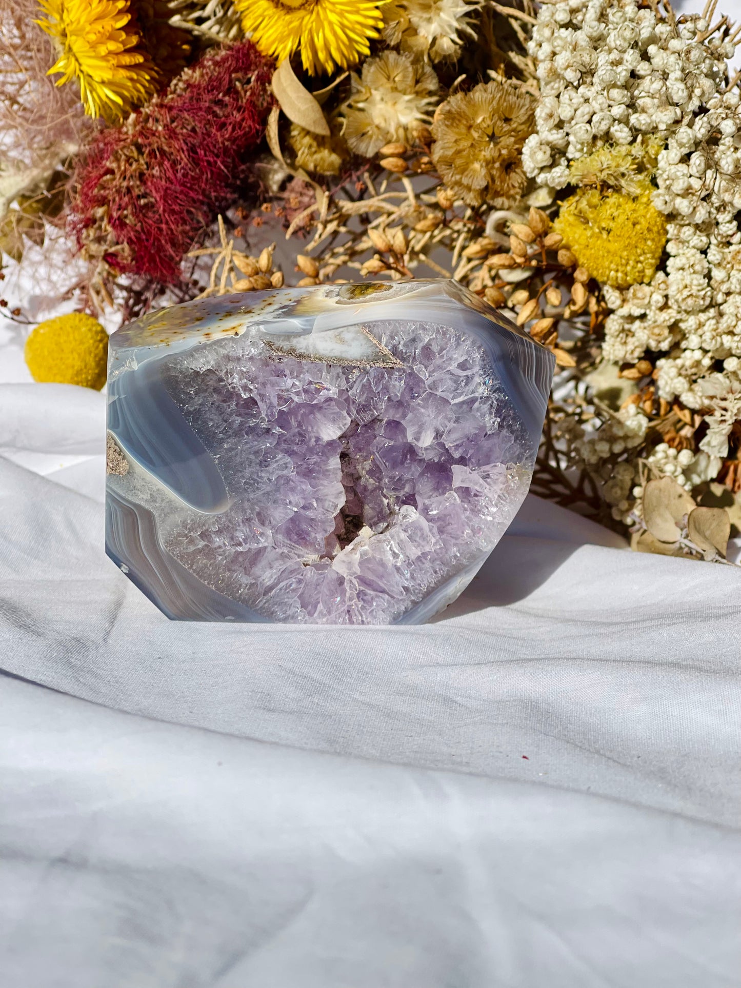 Amethyst & Agate Druzy Freeform