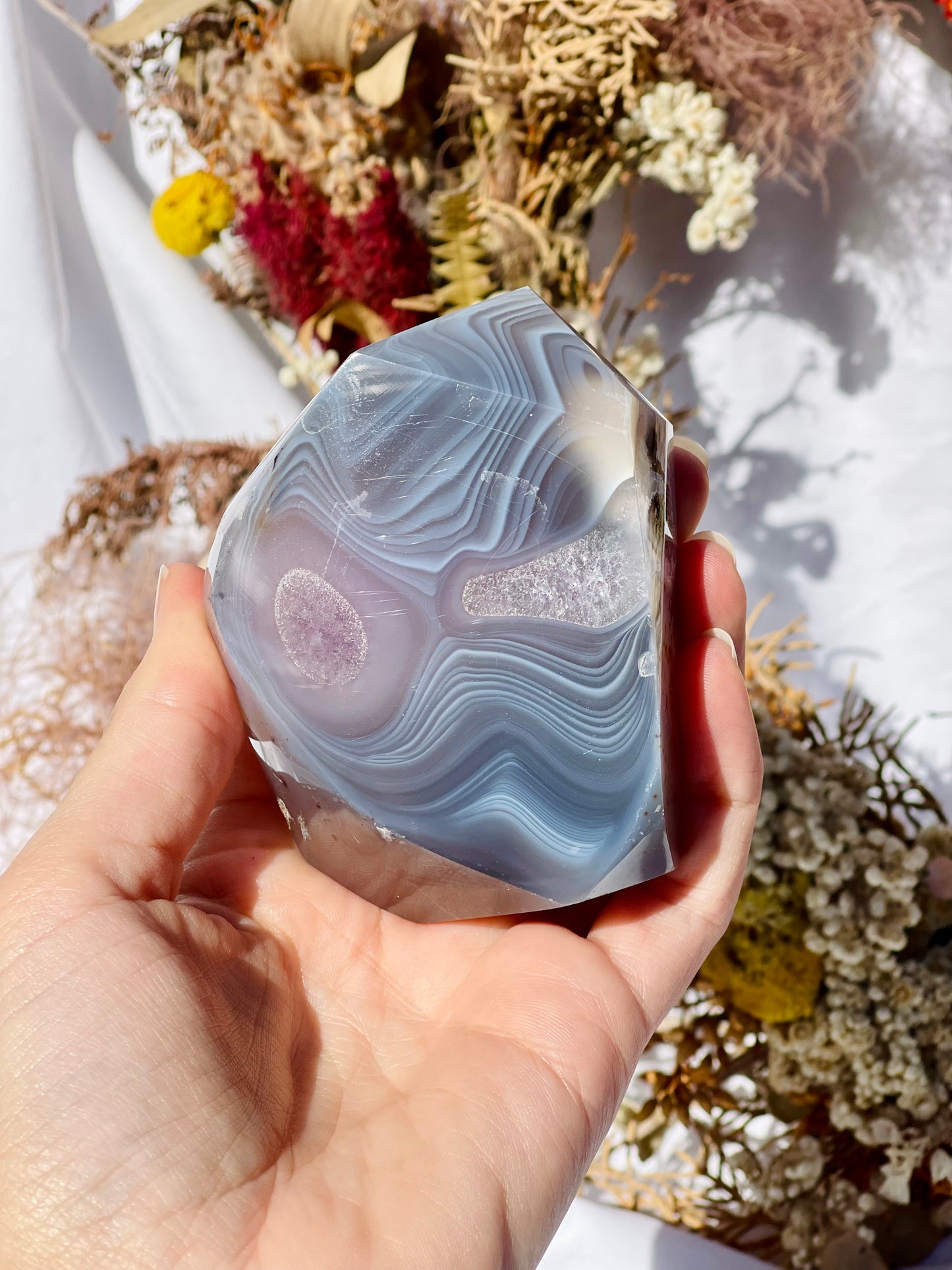 Amethyst & Agate Druzy Freeform