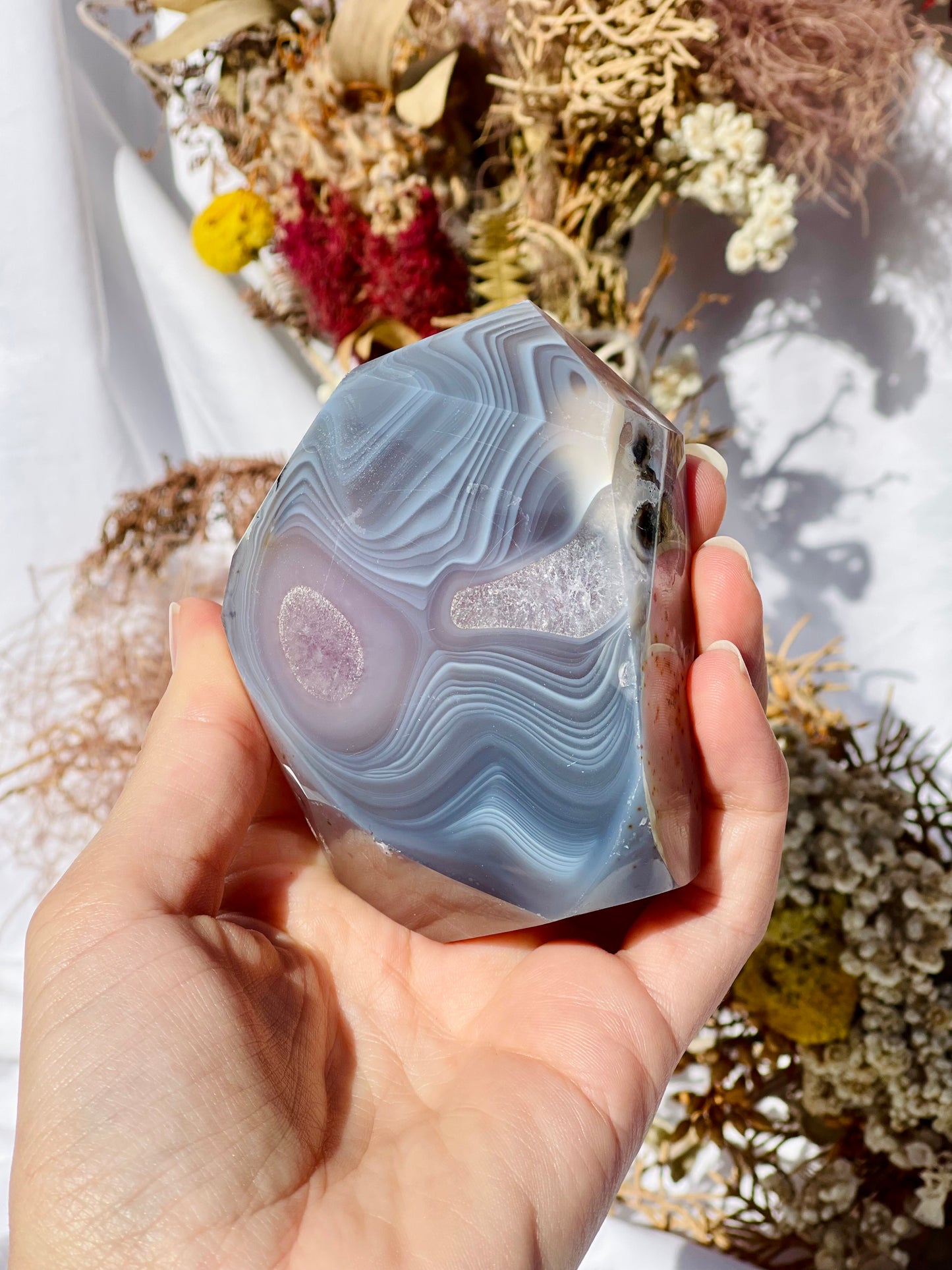 Amethyst & Agate Druzy Freeform