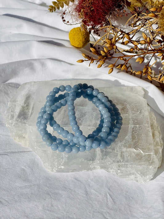 Angelite Bracelet | Medium Bead