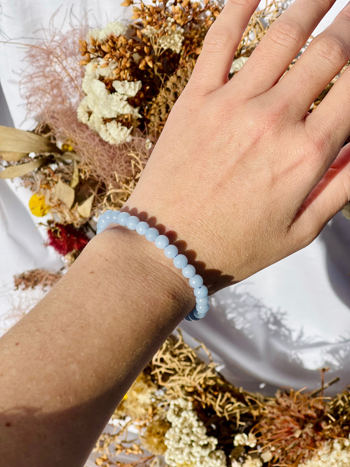 Angelite Bracelet | Medium Bead