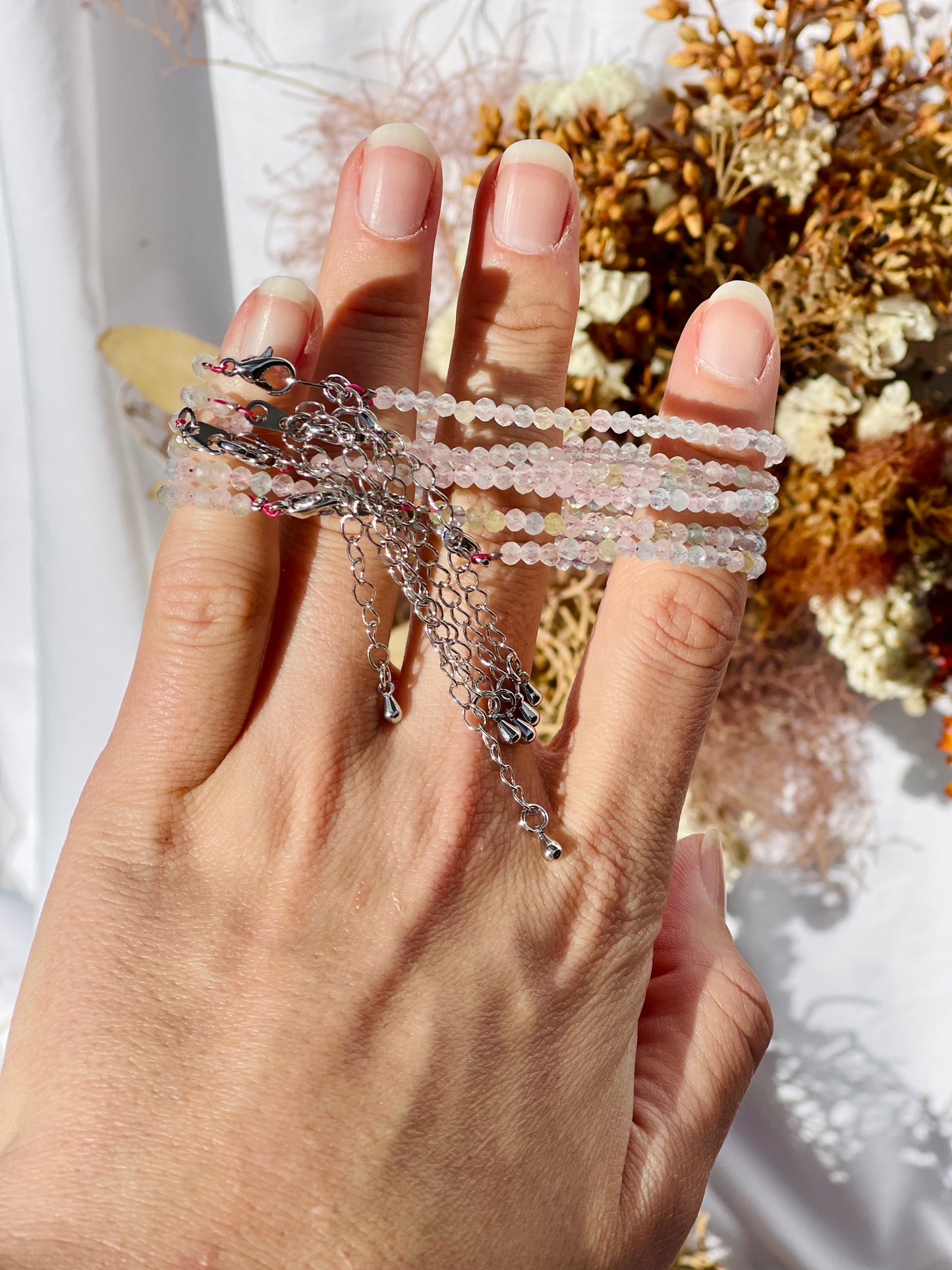 Morganite Faceted Bracelet