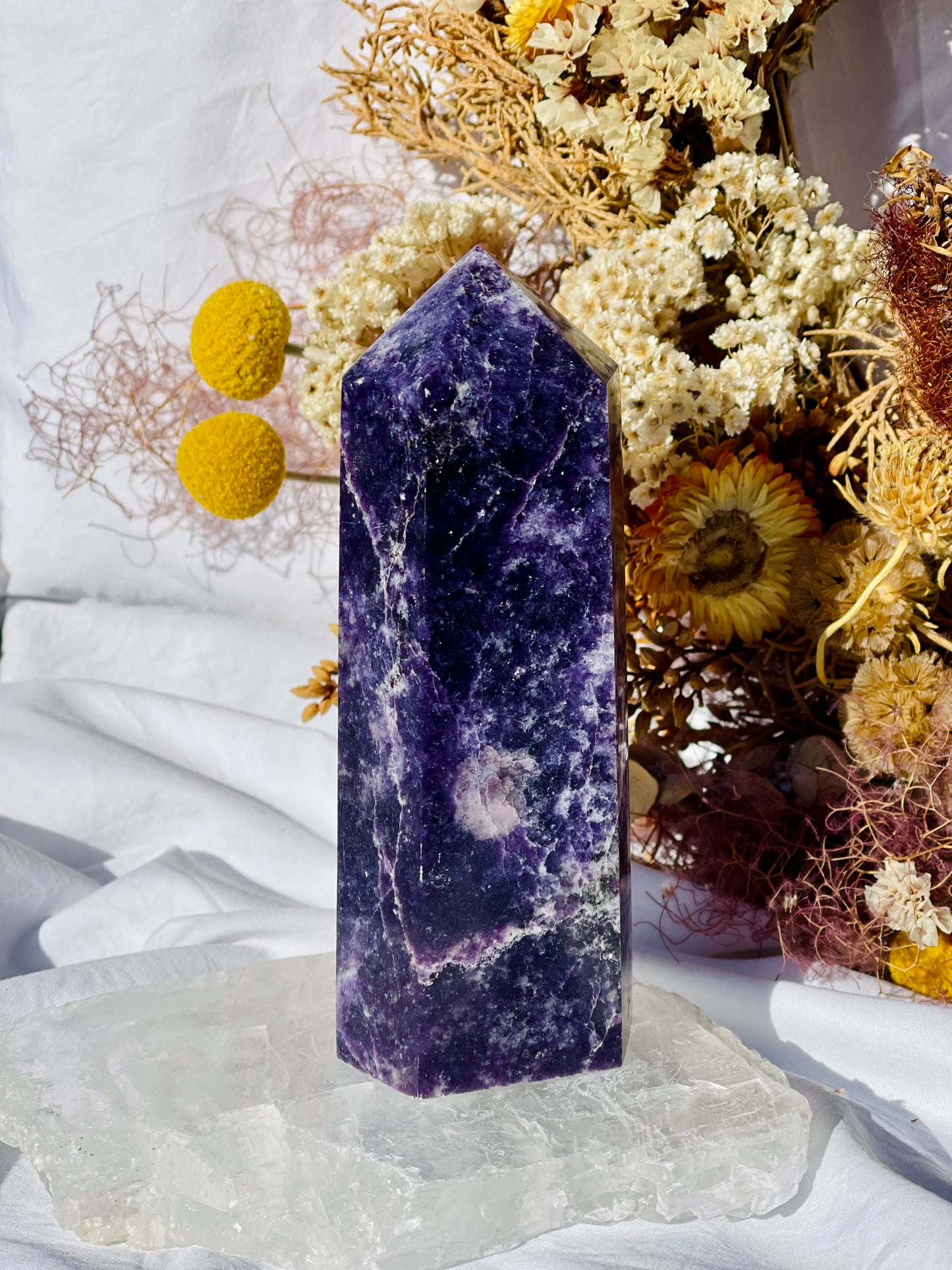Lepidolite Point