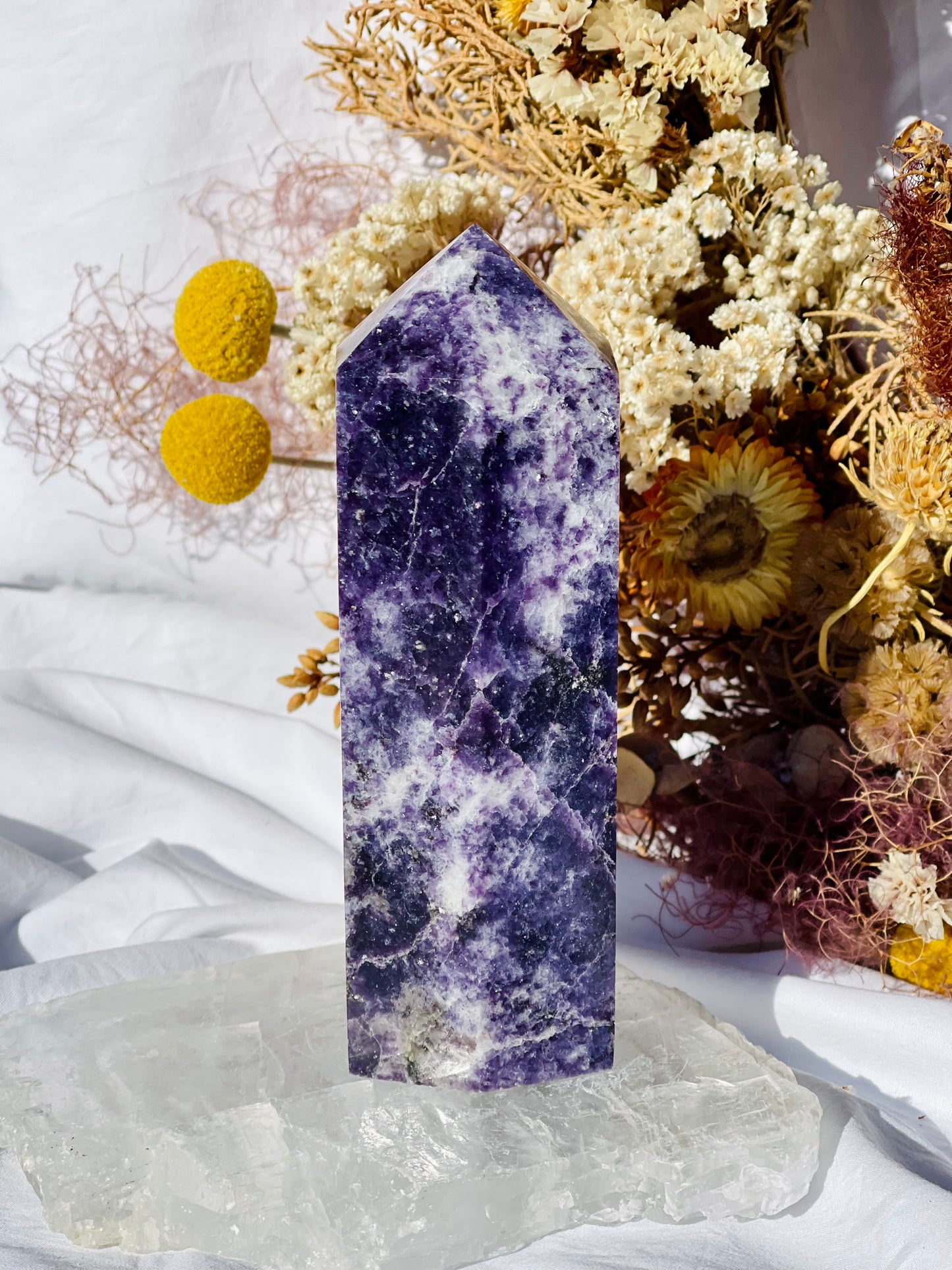 Lepidolite Point