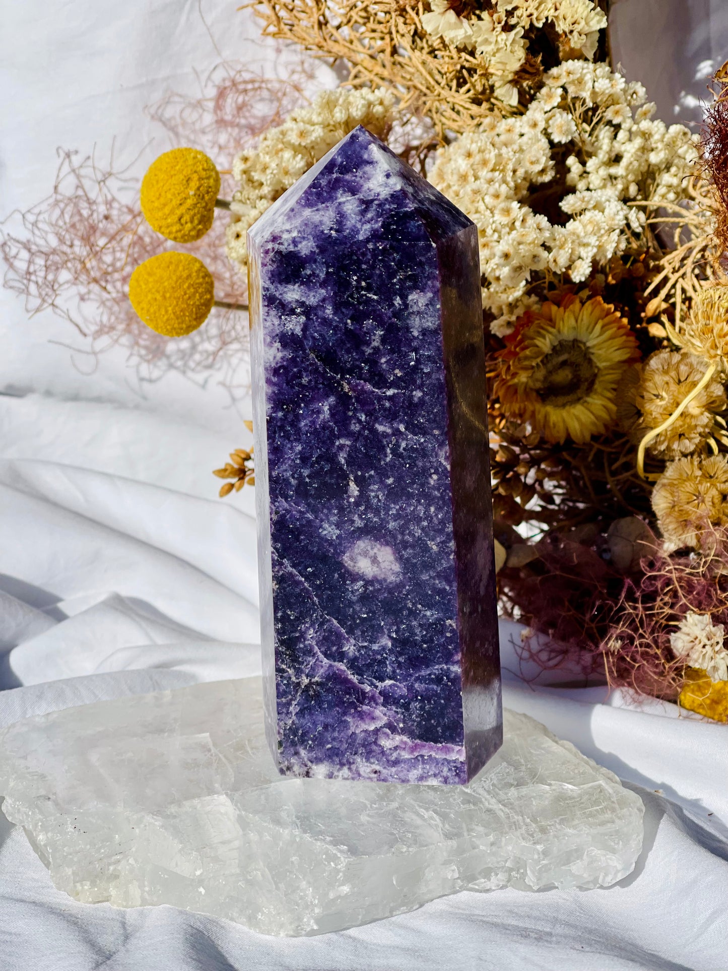 Lepidolite Point