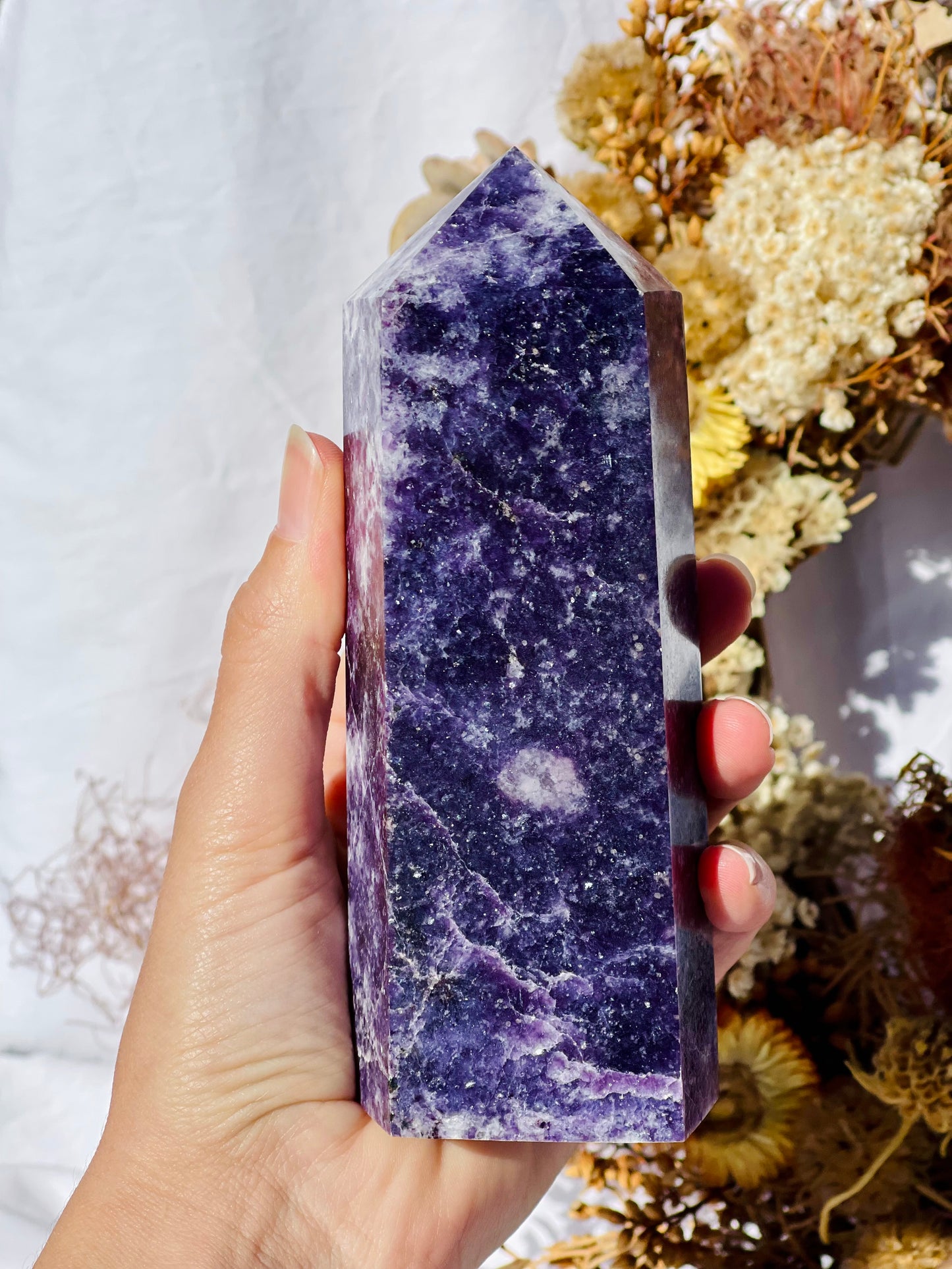 Lepidolite Point