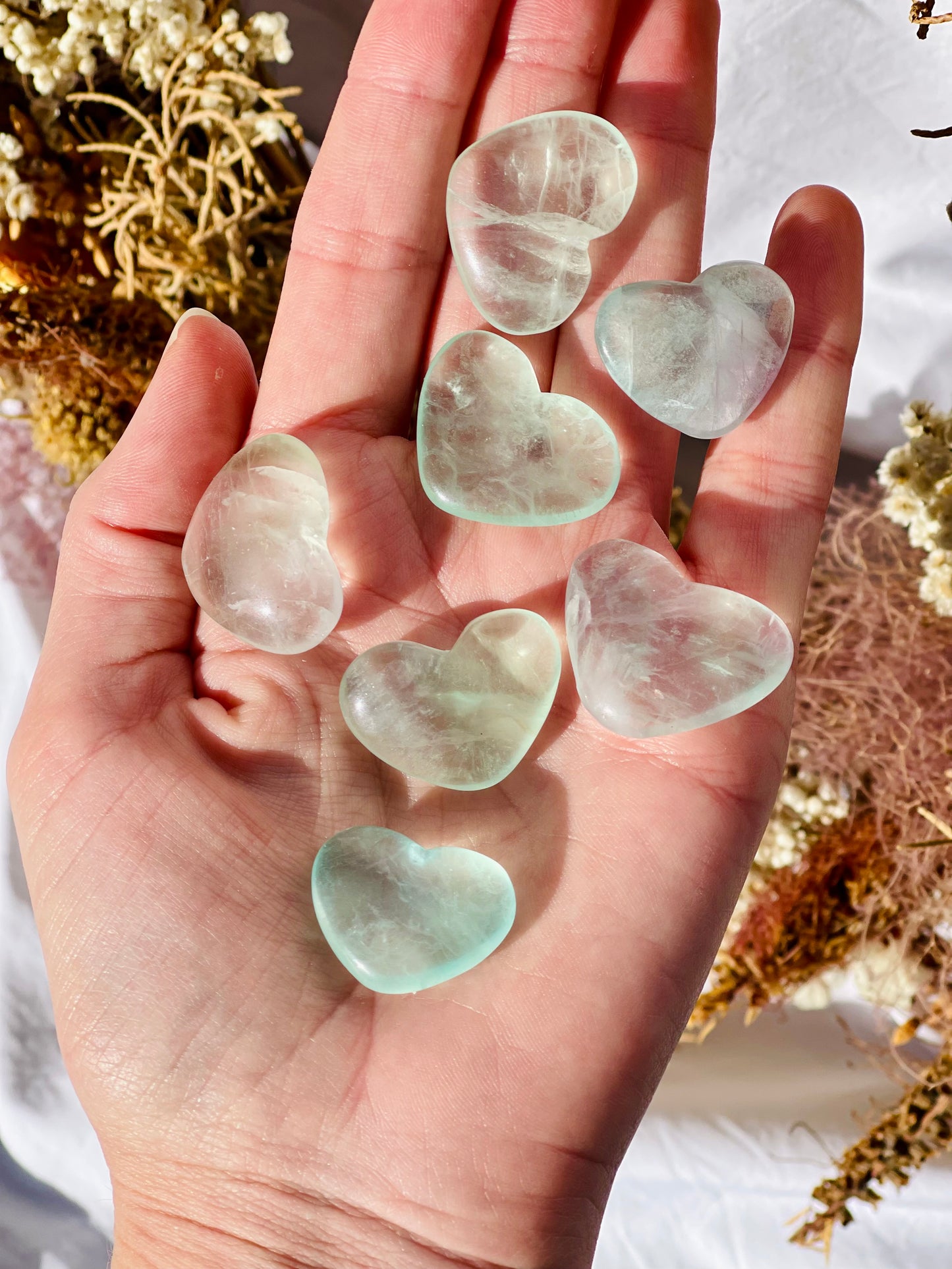 Green Fluorite Mini Heart